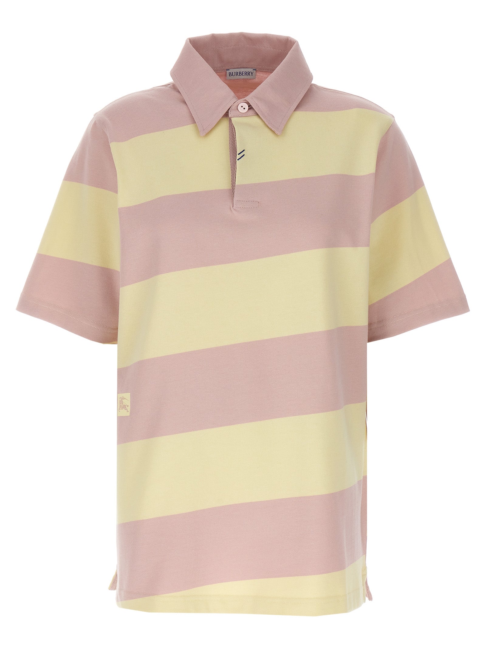 Burberry-Logo Striped Shirt Polo Multicolor-Donna