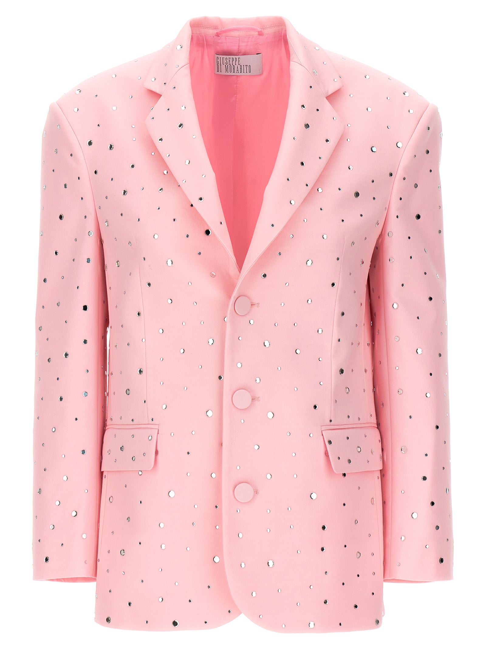 Giuseppe Di Morabito-All Over Crystal Blazer Blazer And Suits Rosa-Donna