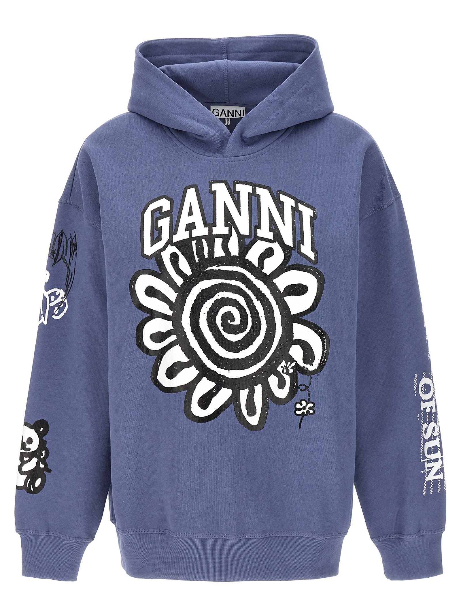 Ganni-Magic Power Felpe Celeste-Donna