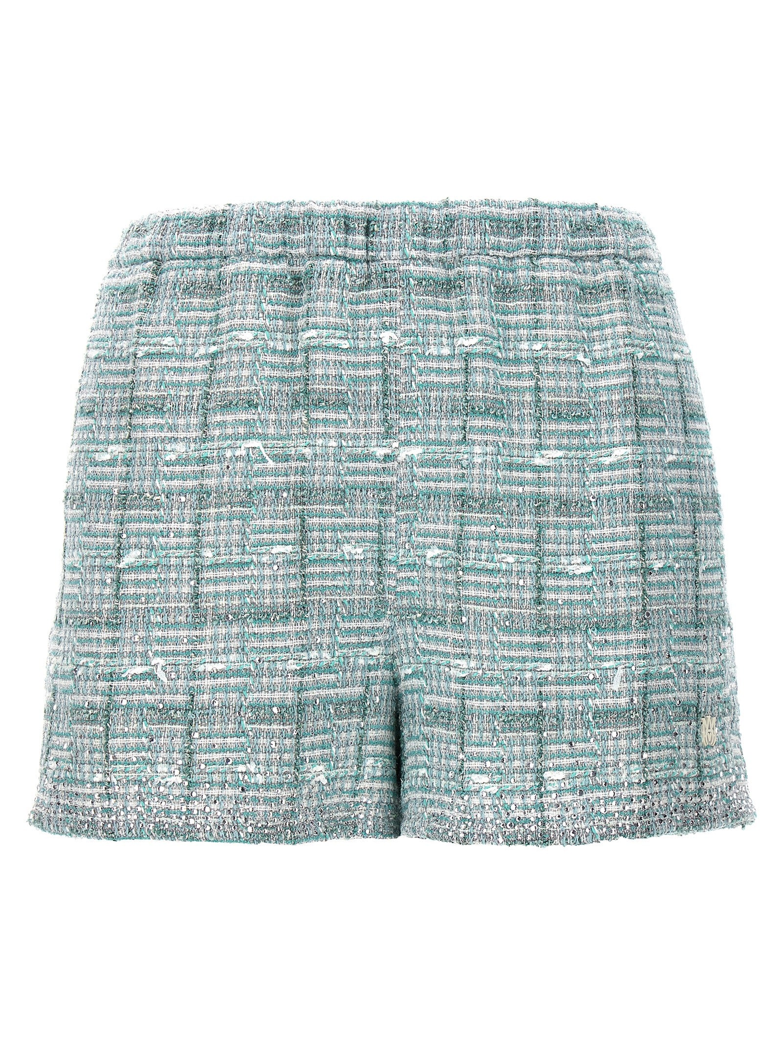 Amiri-Crystal Shorts Bermuda, Short Verde-Donna