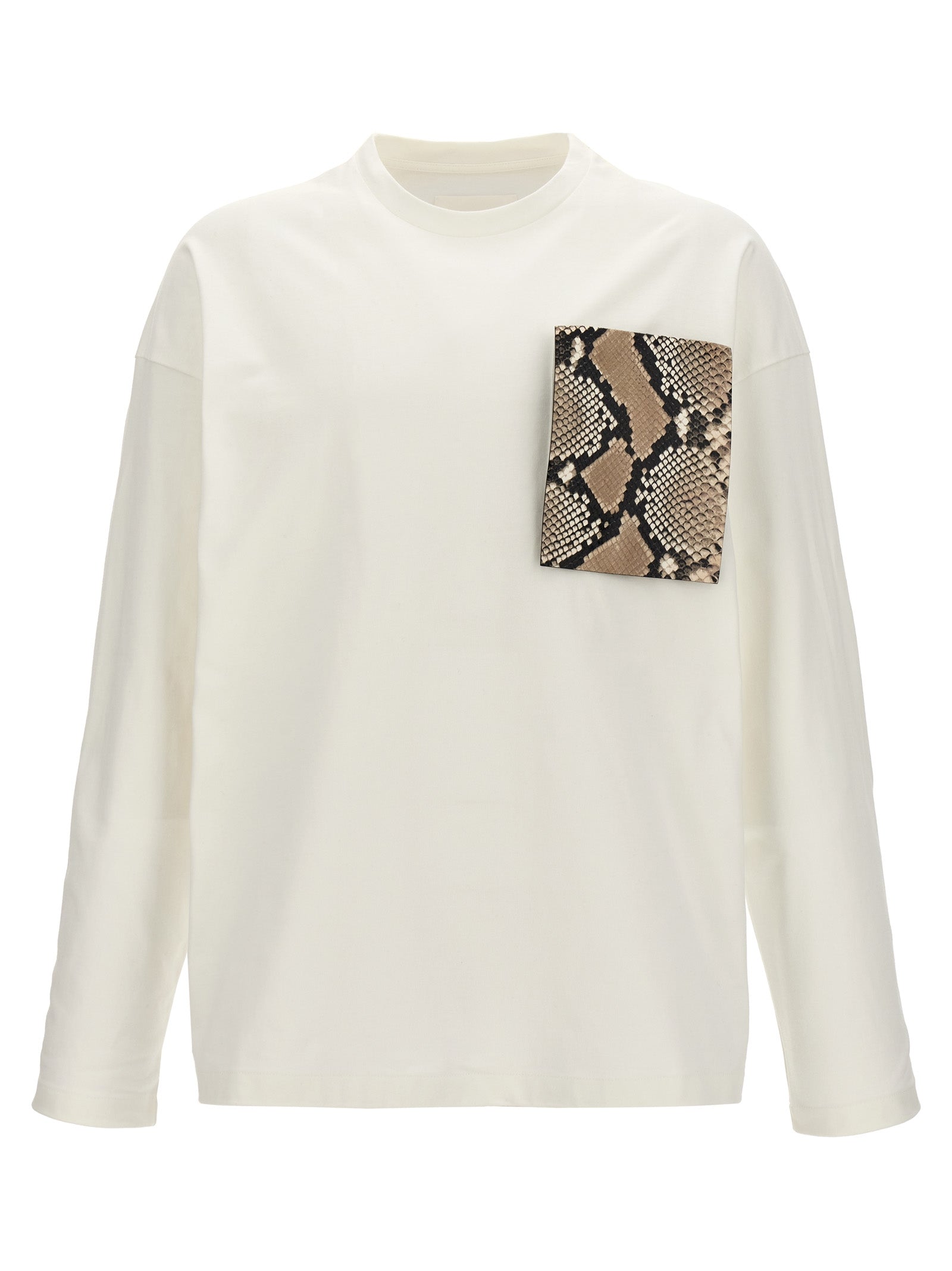 Jil Sander-Phyton Pocket T Shirt Bianco-Uomo