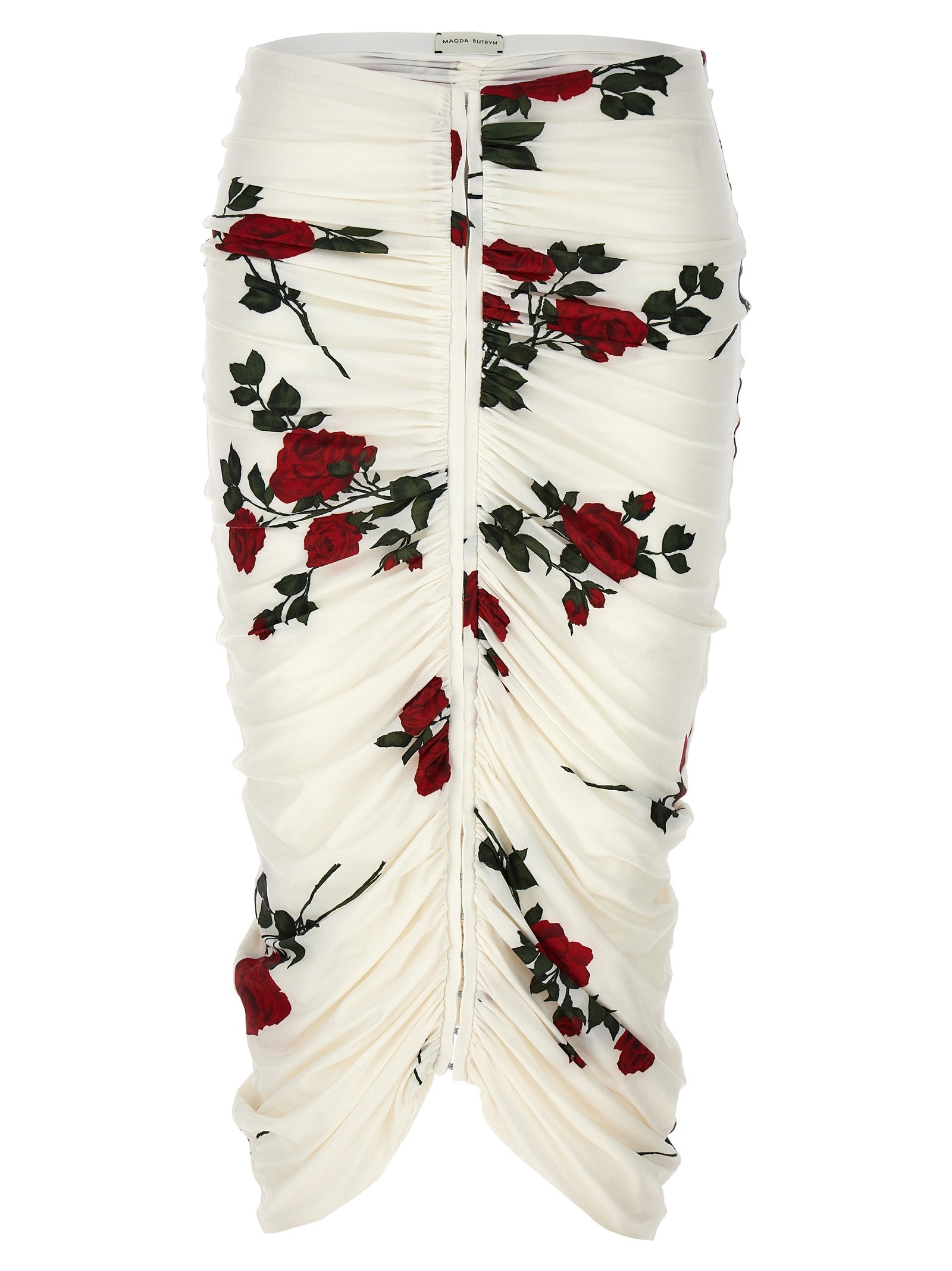 Magda Butrym-Floral Print Skirt Gonne Bianco-Donna