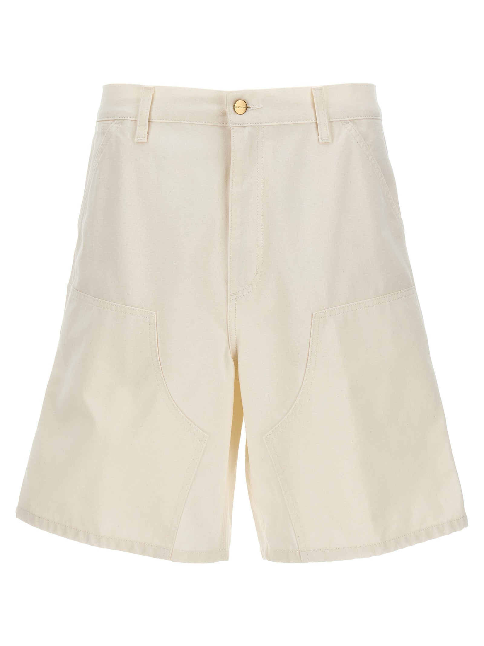 Carhartt Wip-Double Knee Bermuda, Short Bianco-Uomo