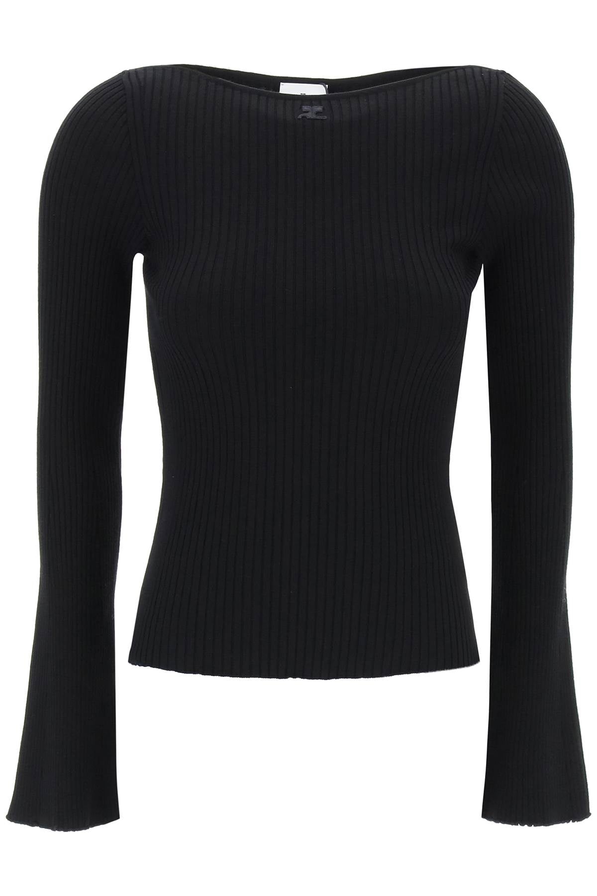 Courreges-Pullover In Maglia A Coste-Donna