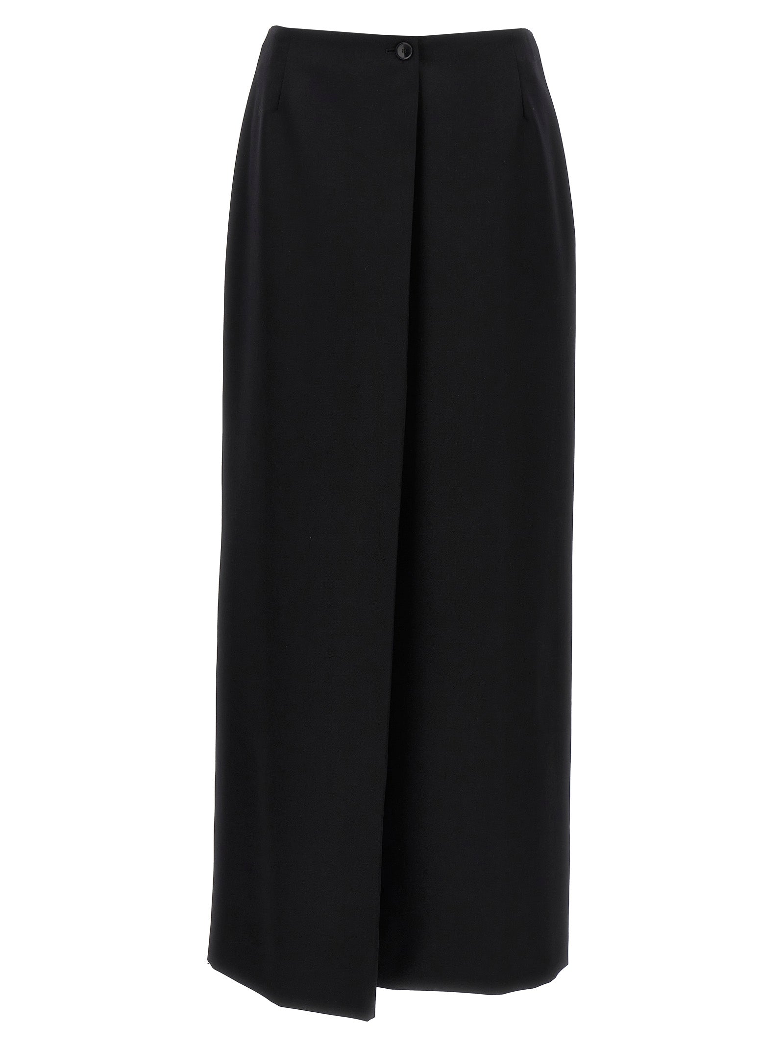 Givenchy-Long Skirt Back Slit Gonne Nero-Donna