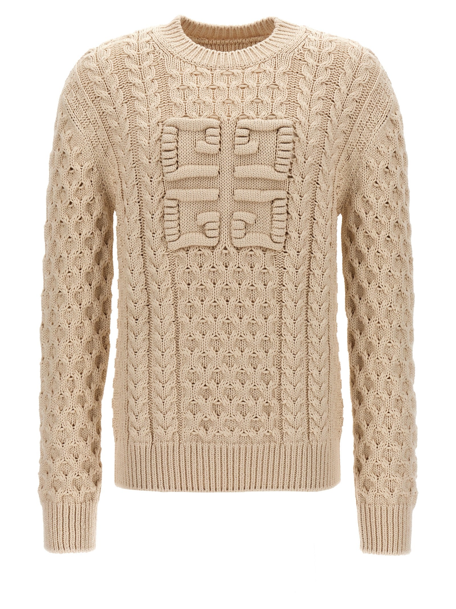 Givenchy-Logo Sweater Maglioni Beige-Uomo