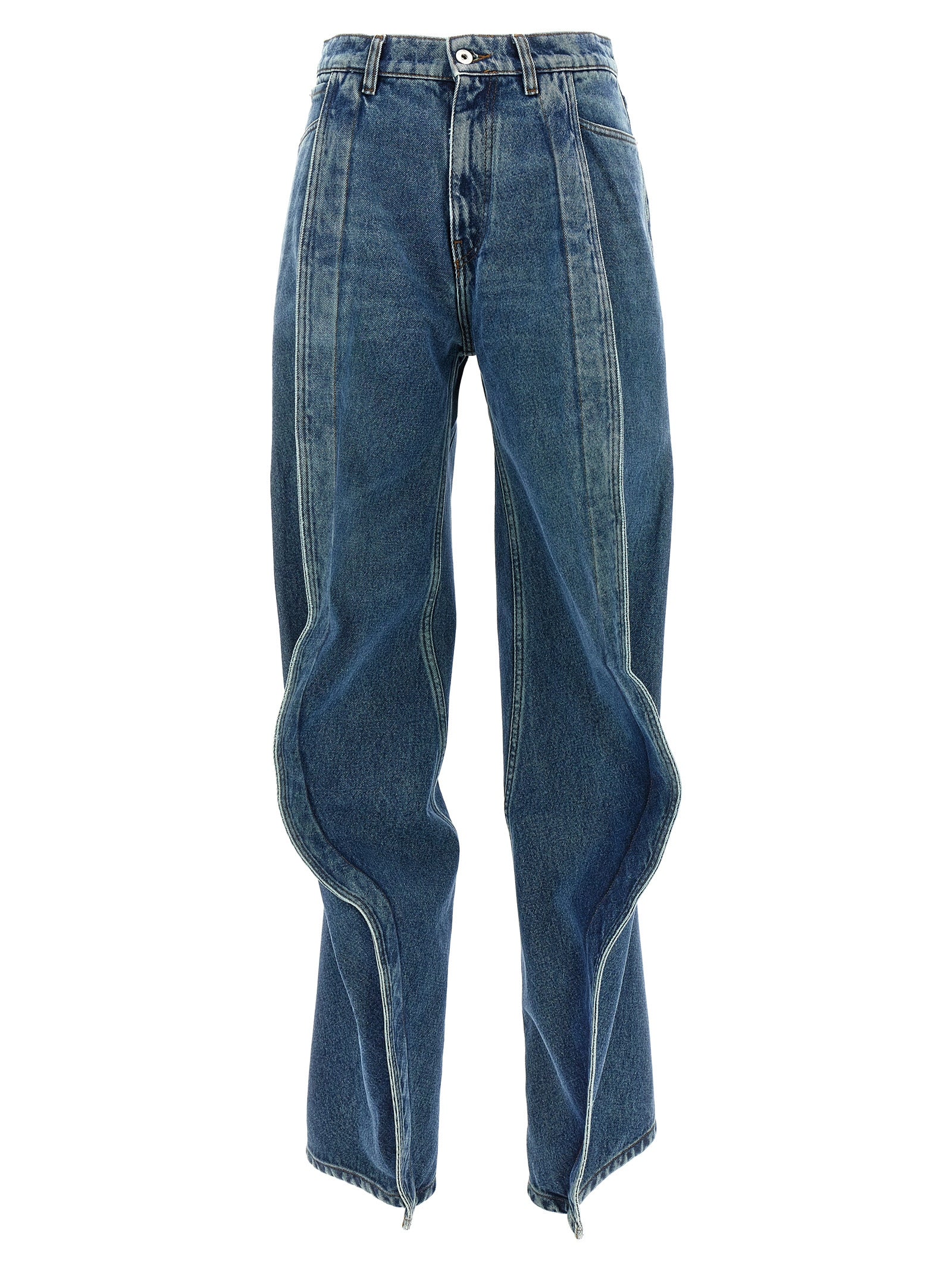 Y/Project-Evergreen Banana Jeans Blu-Donna