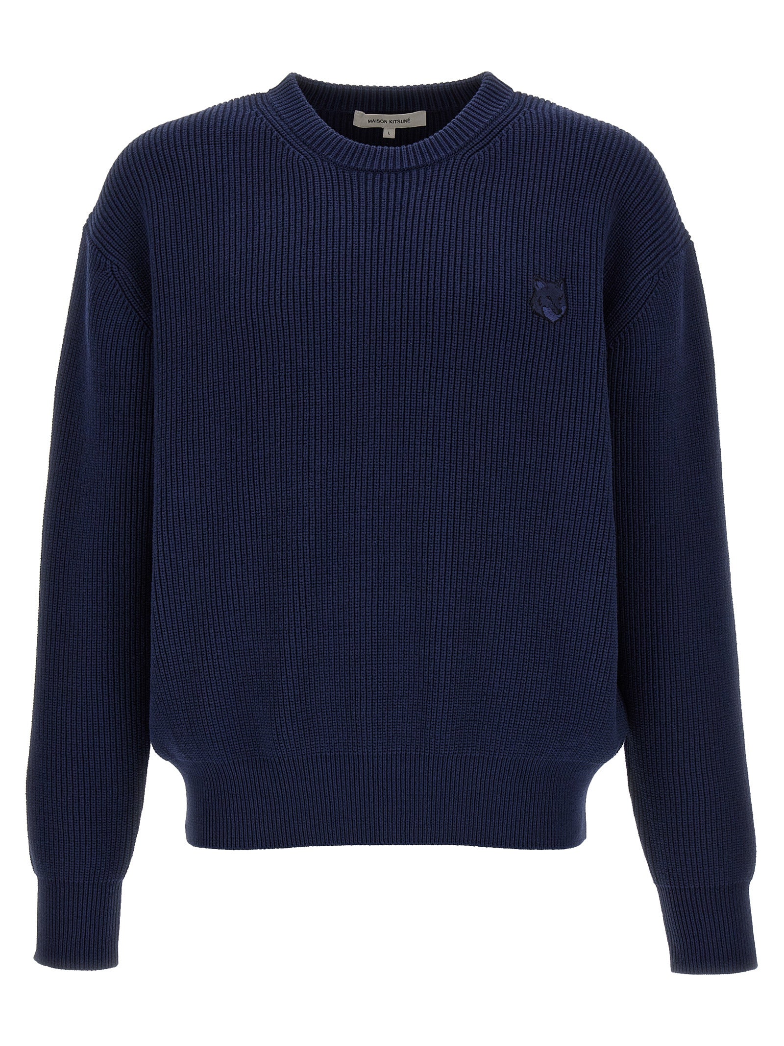 Maison Kitsune-Bold Fox Head Maglioni Blu-Uomo