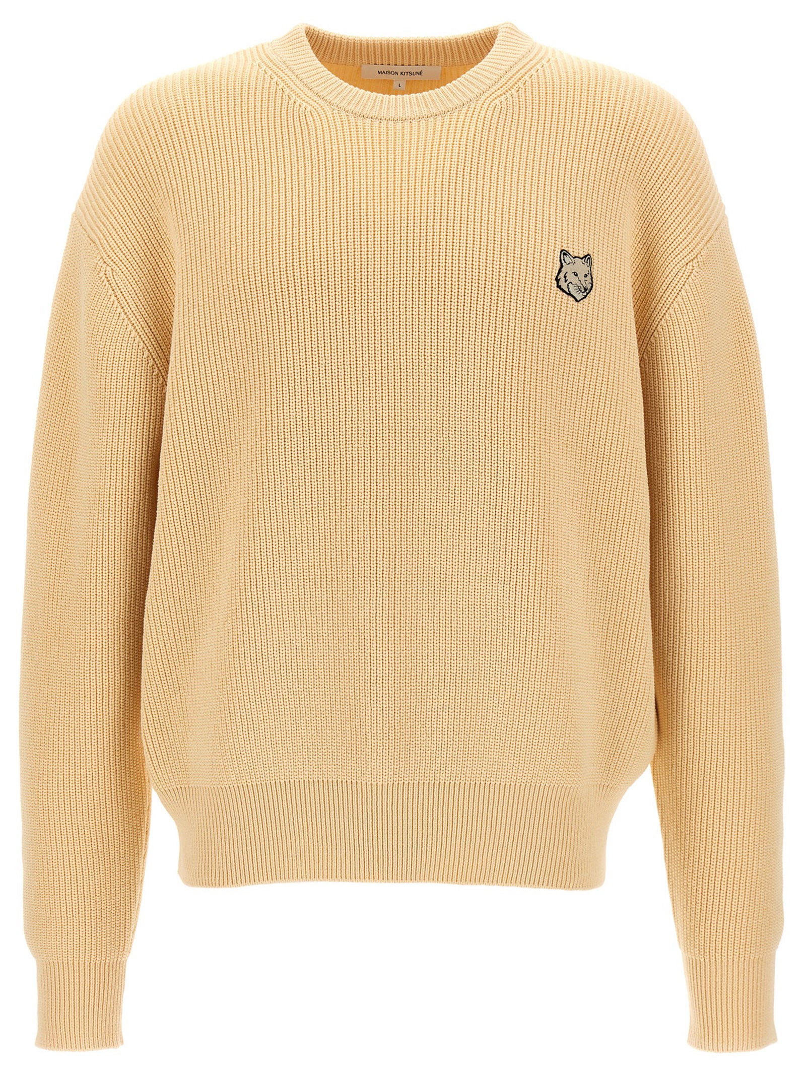 Maison Kitsune-Bold Fox Head Maglioni Beige-Uomo