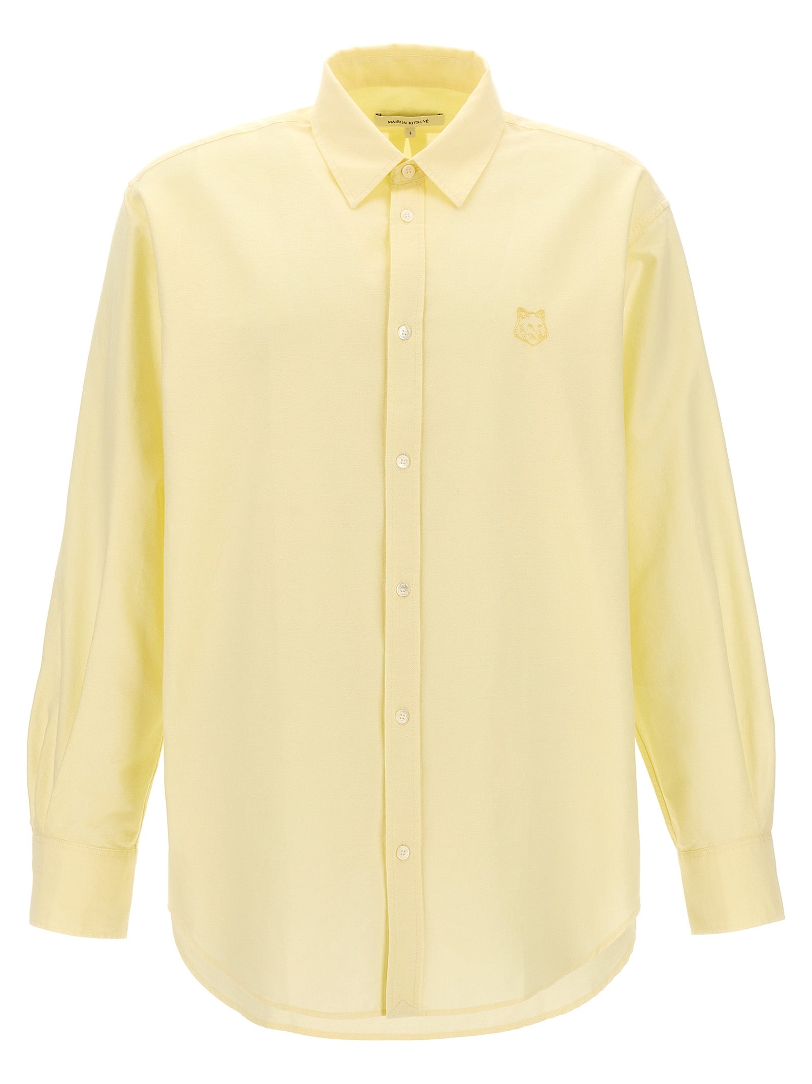 Maison Kitsune-Contour Fox Head Skate Camicie Giallo-Uomo