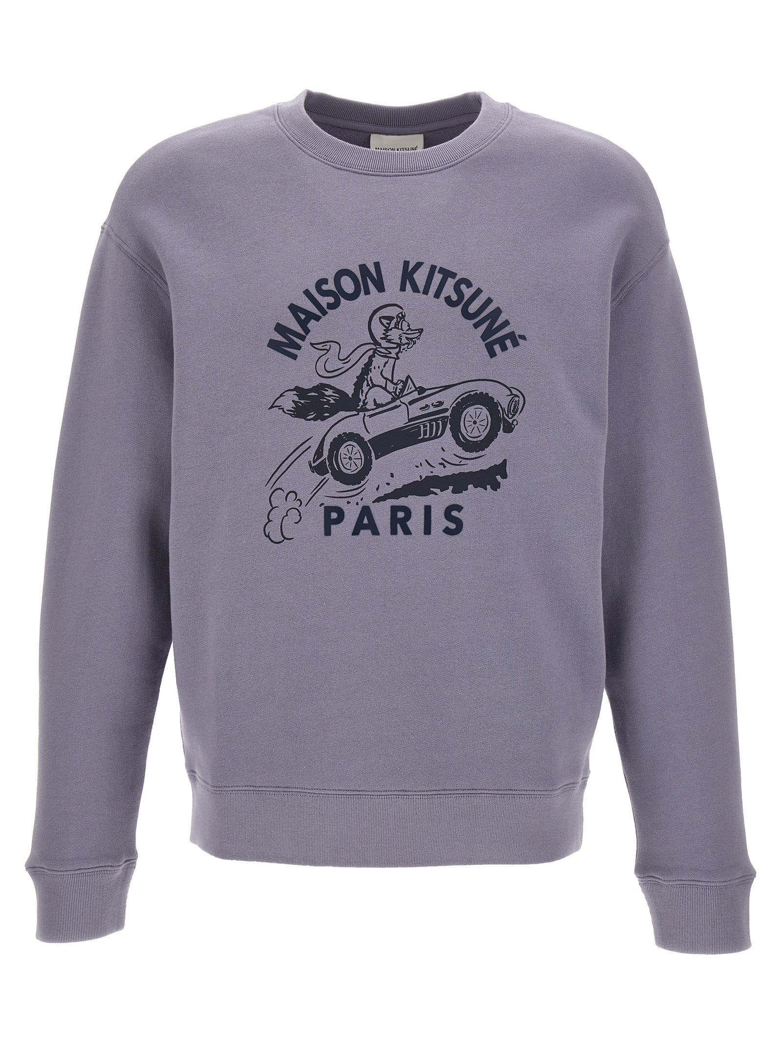 Maison Kitsune-Racing Fox Felpe Celeste-Uomo