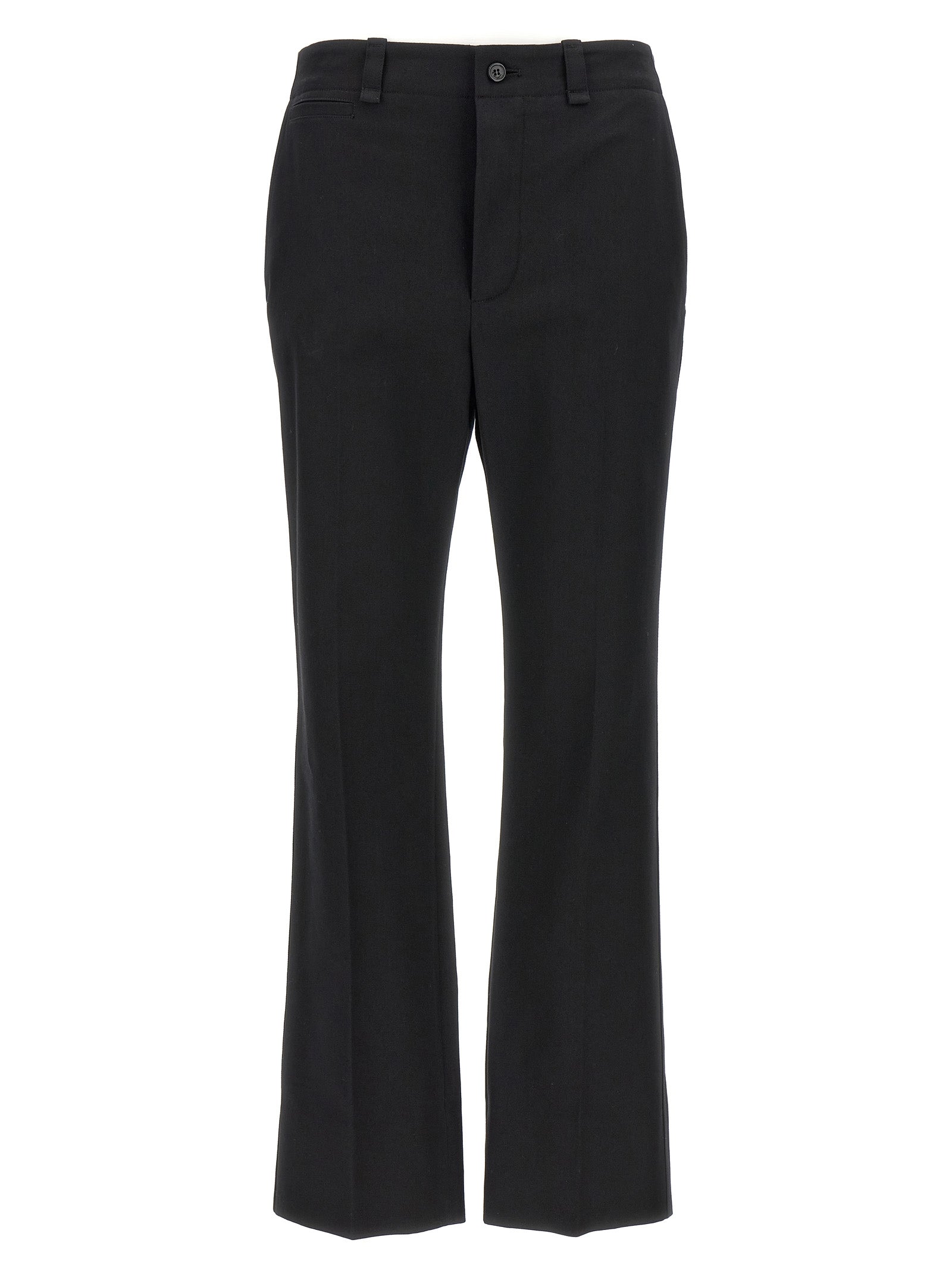 Saint Laurent-Drill Pantaloni Nero-Donna