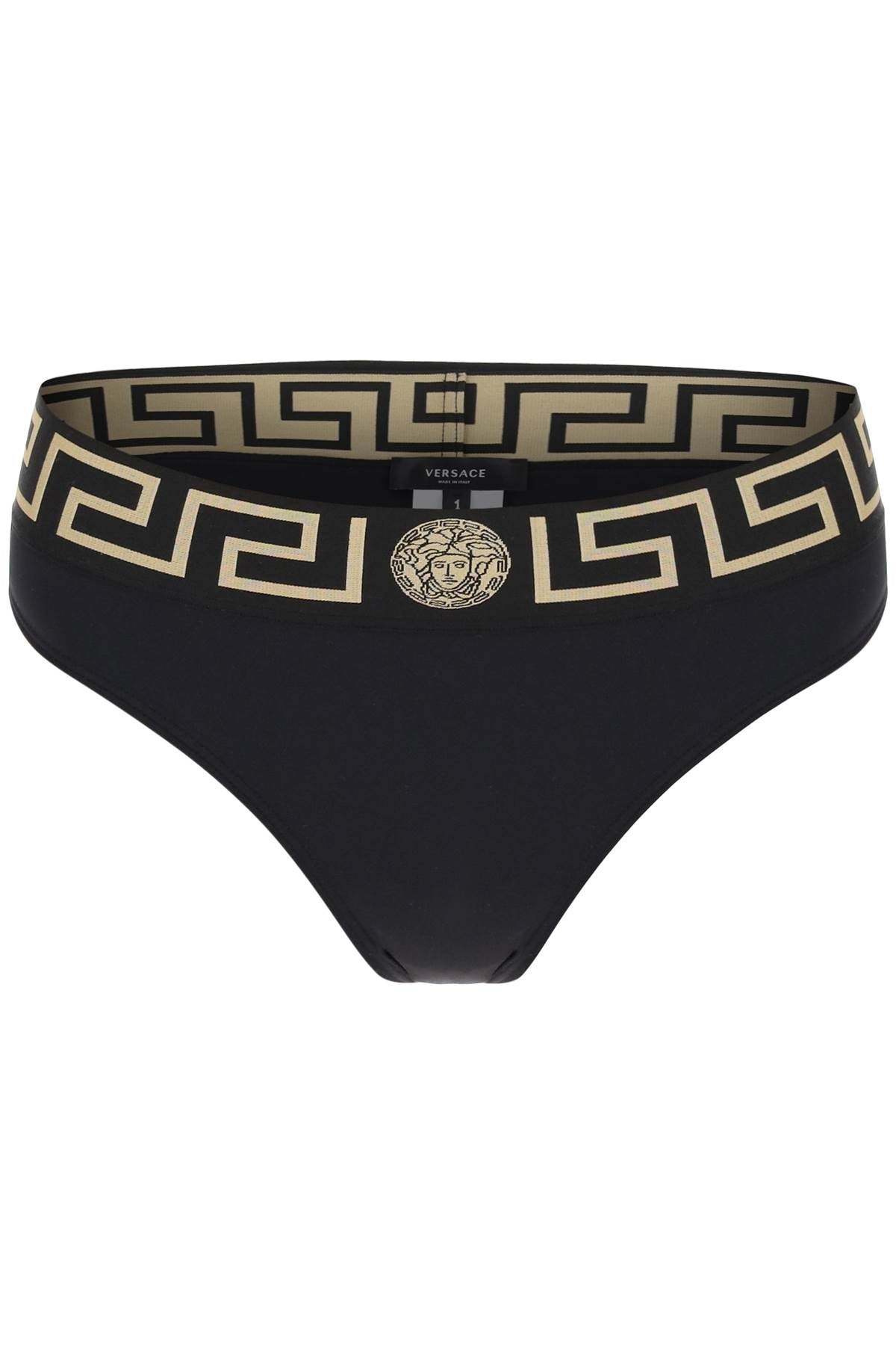 Versace-Slip Bikini Con Banda Greca-Donna