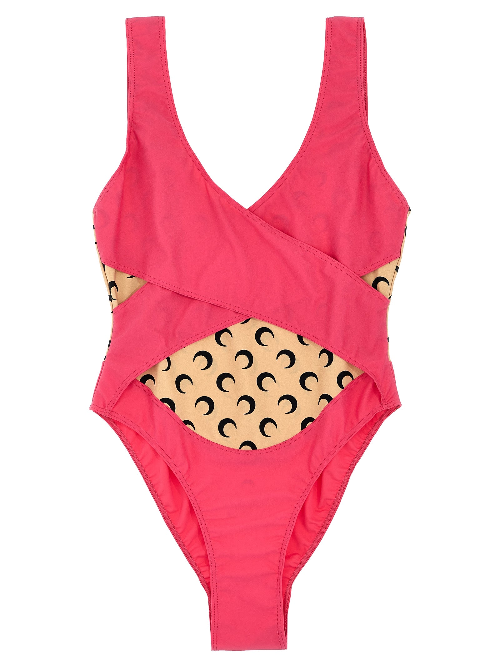 Marine Serre-All Over Moon Beachwear Fucsia-Donna