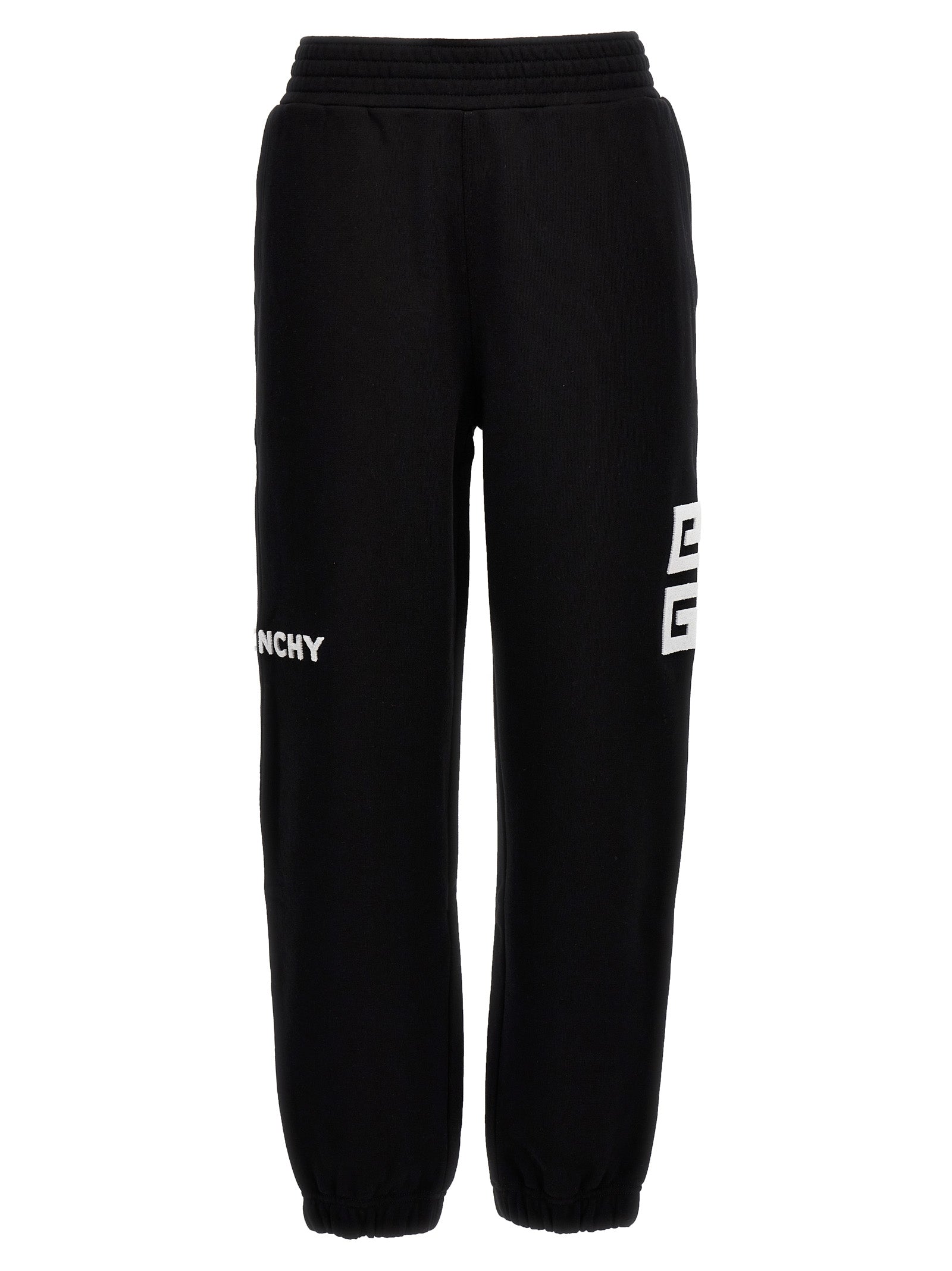 Givenchy-Flocked Logo Joggers Pantaloni Nero-Donna