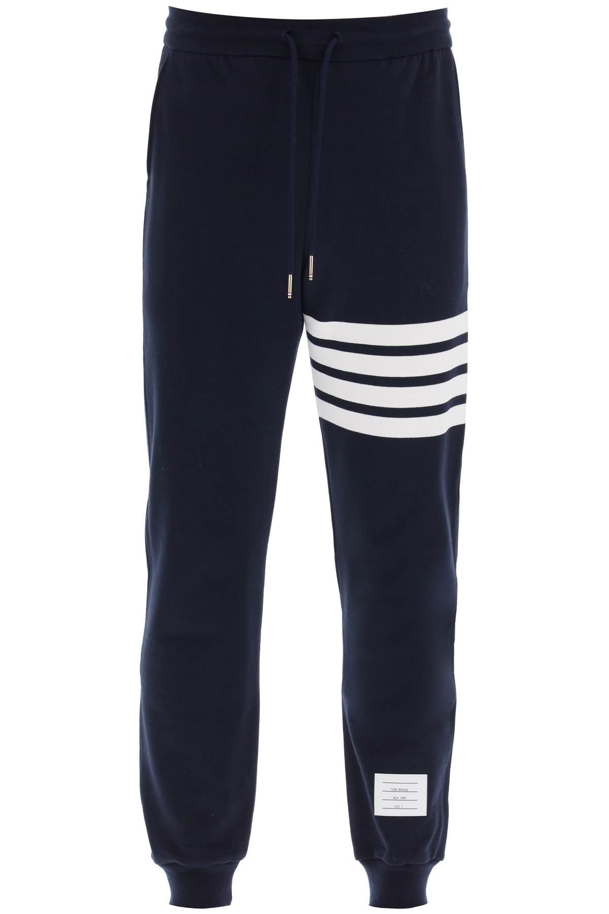 Thom Browne-Joggers In Felpa 4 Bar-Uomo