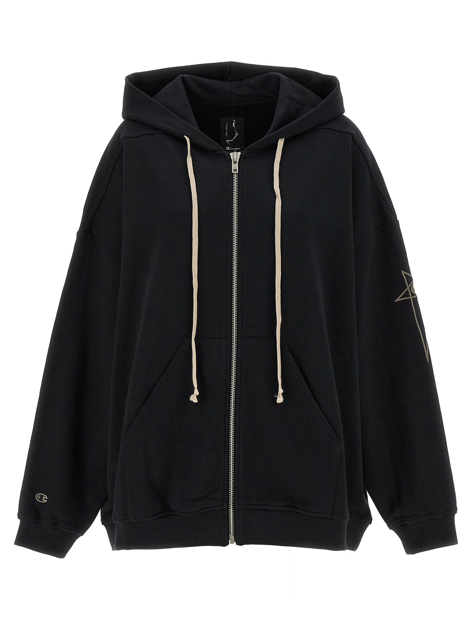 Rick Owens-Rick Owens X Champion Hoodie Felpe Nero-Donna