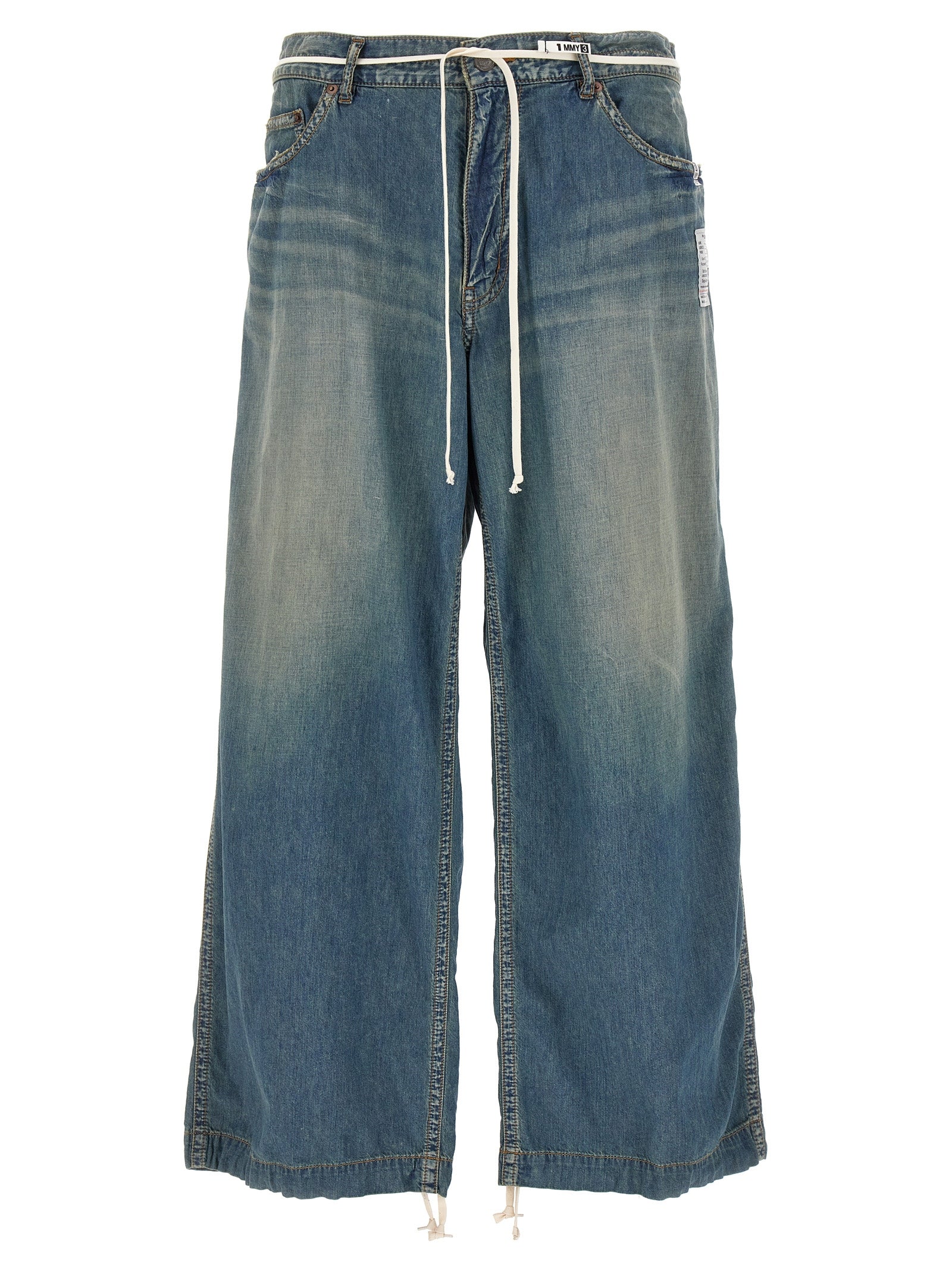 Maison Mihara Yasuhiro-Drawstring Jeans Blu-Donna