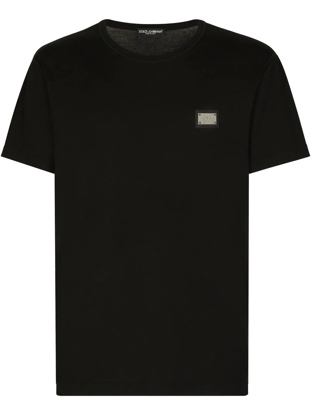 Dolce & Gabbana-T-shirt con placca logo-Uomo