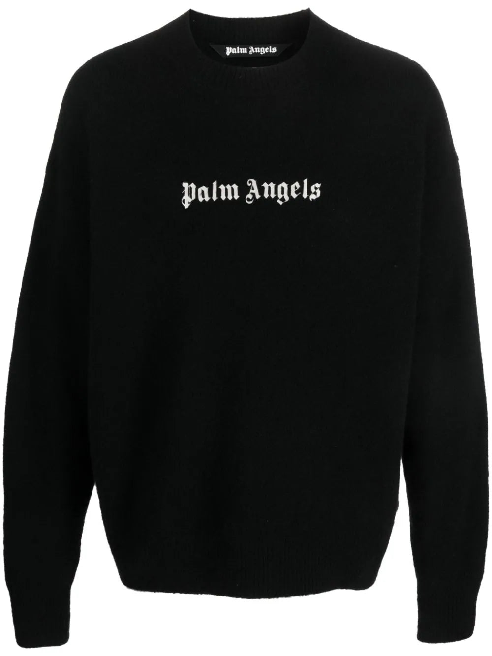 Palm Angels-Maglione girocollo con logo-Uomo