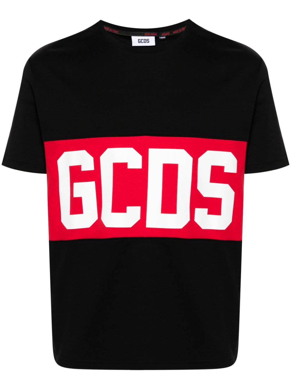 GCDS-T-shirt in cotone con stampa logo-Uomo