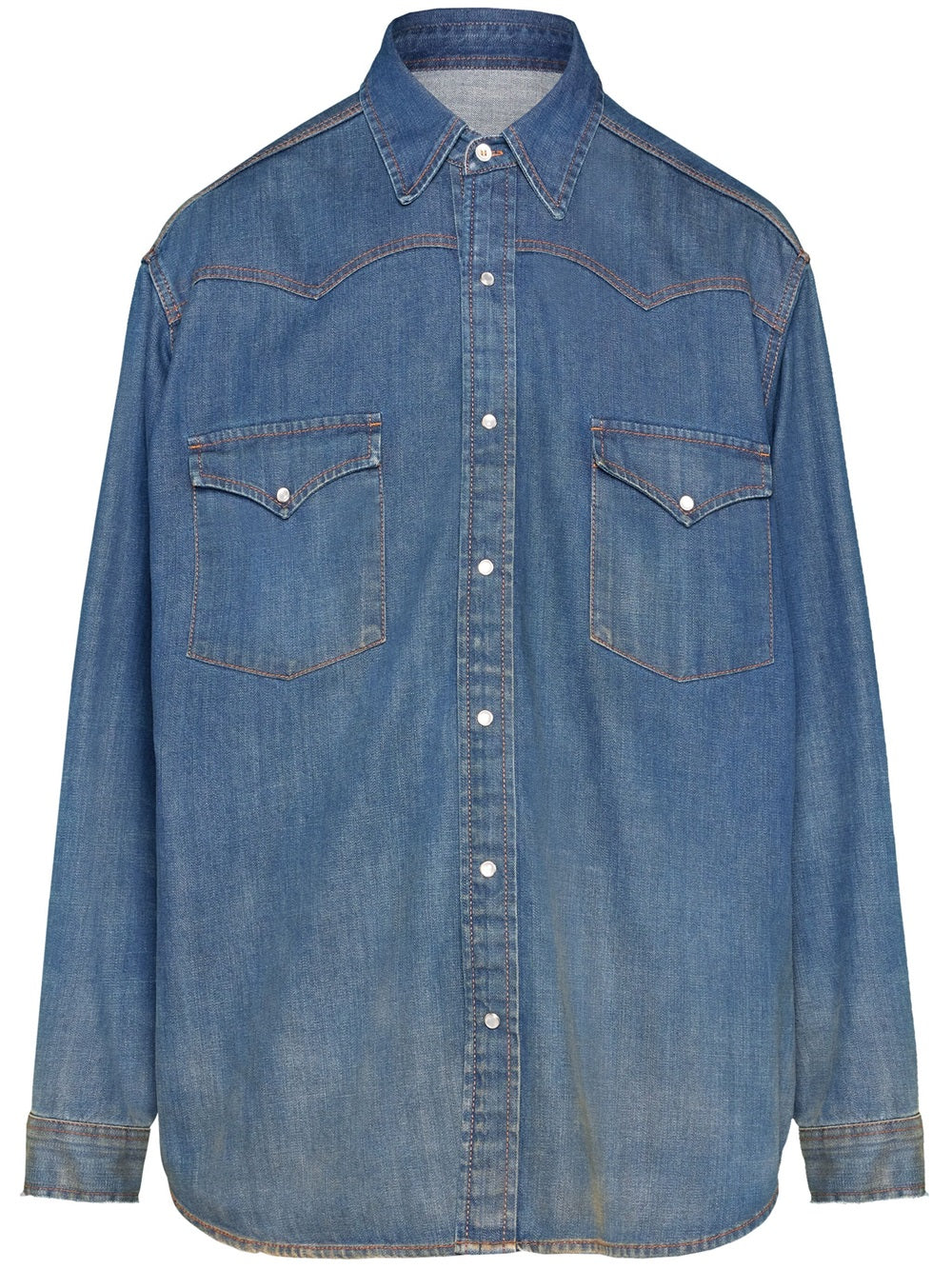 Maison Margiela-Camicia denim Americana-Uomo