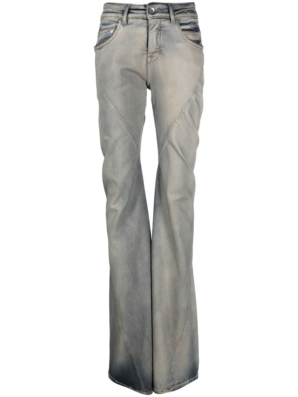 Rick Owens-Jeans Bias dritti con vita media-Donna