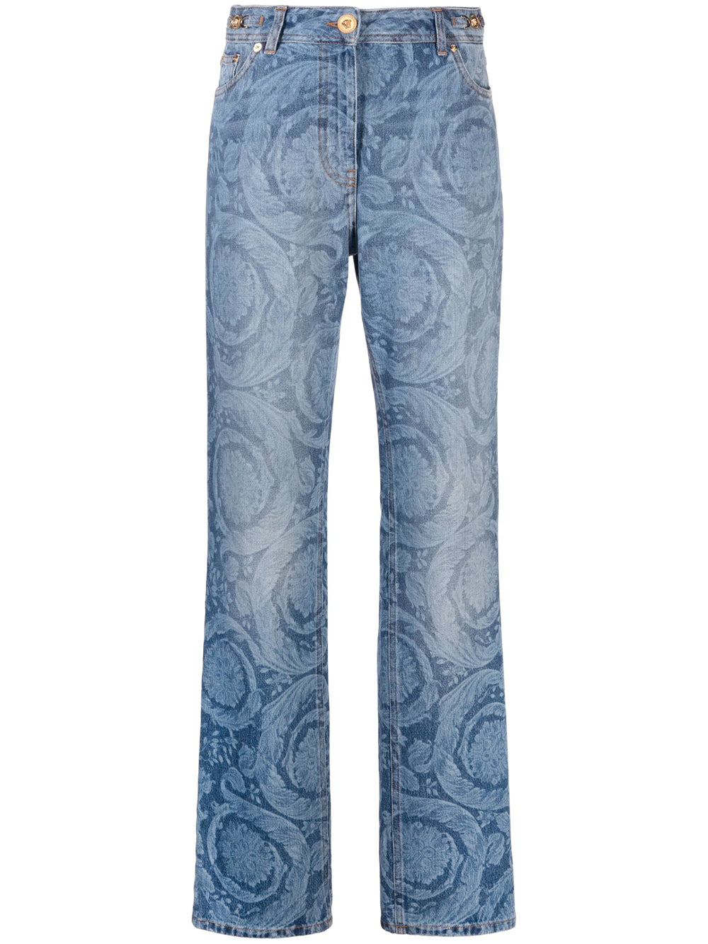 Versace-Jeans dritti con stampa Barocco-Donna