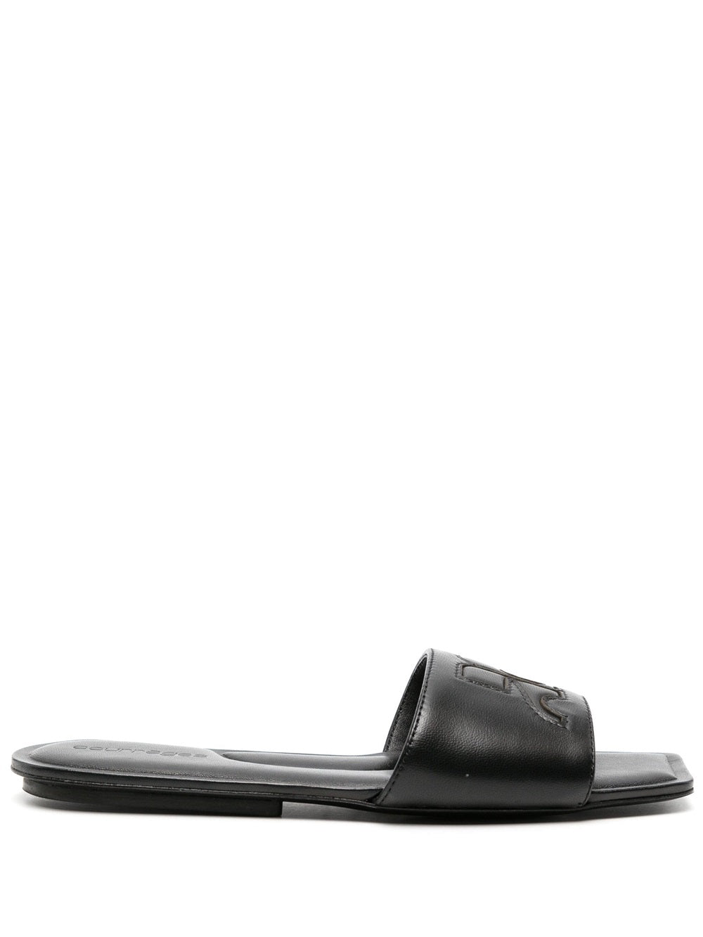 Courrèges-Sandali slides con applicazione-Donna