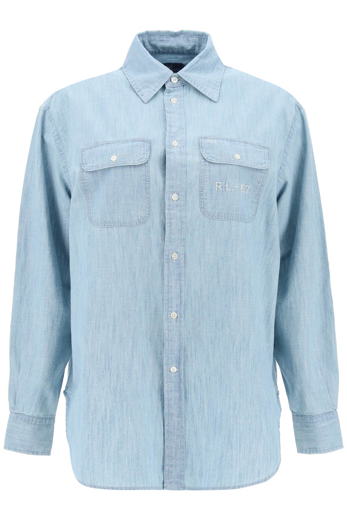 Polo Ralph Lauren-Camicia In Chambray Ricamata-Donna