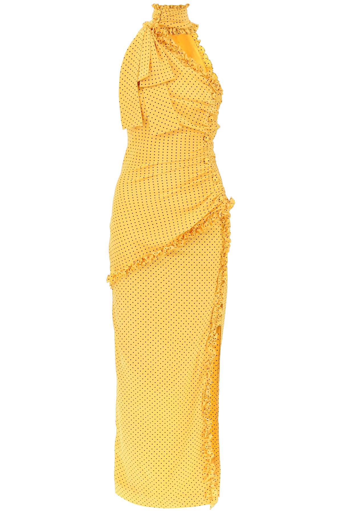 Alessandra Rich-Maxi Abito Monospalla A Pois-Donna