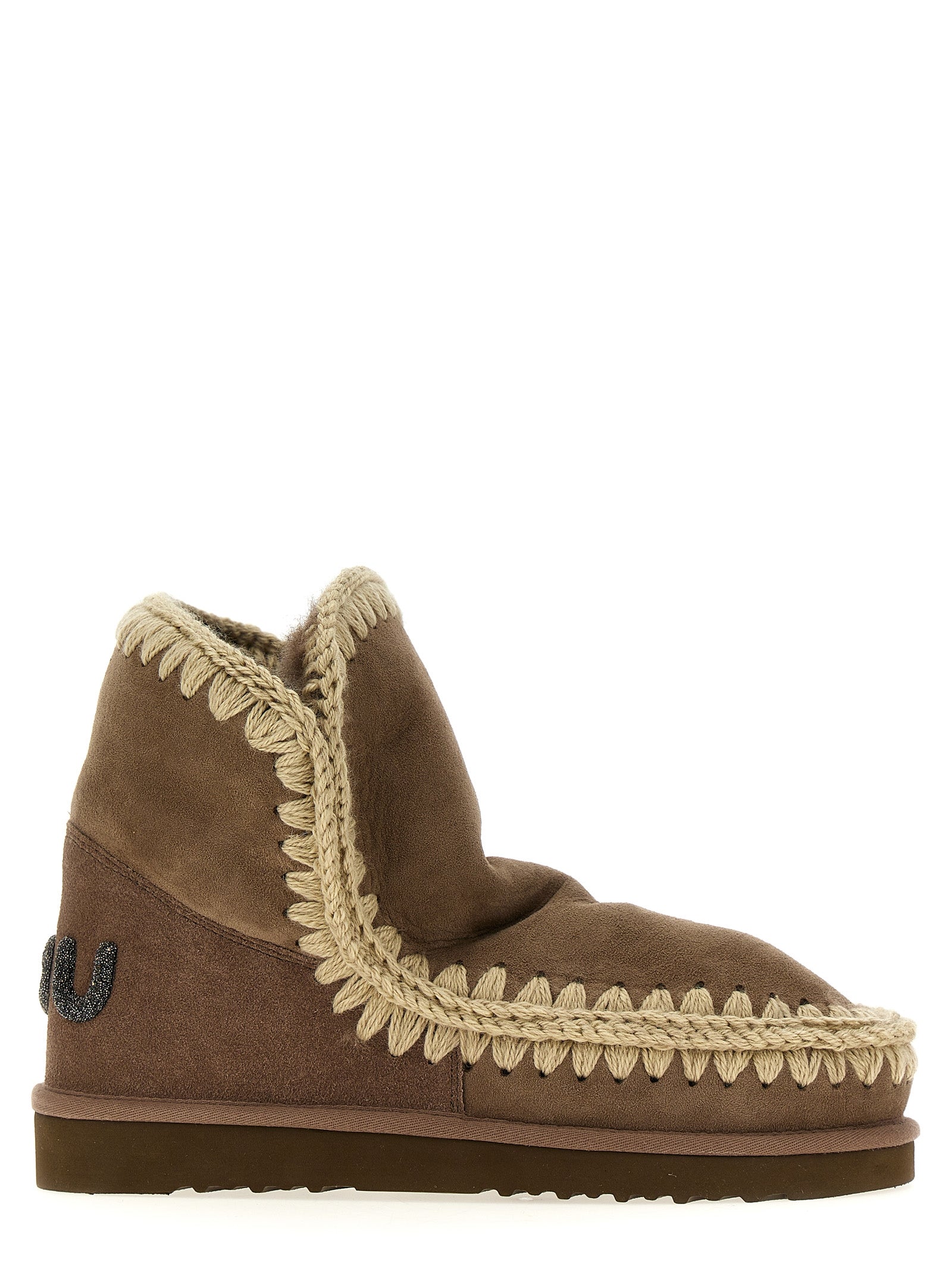 Mou-Eskimo 18 Glitter Logo Stivali E Stivaletti Beige-Donna