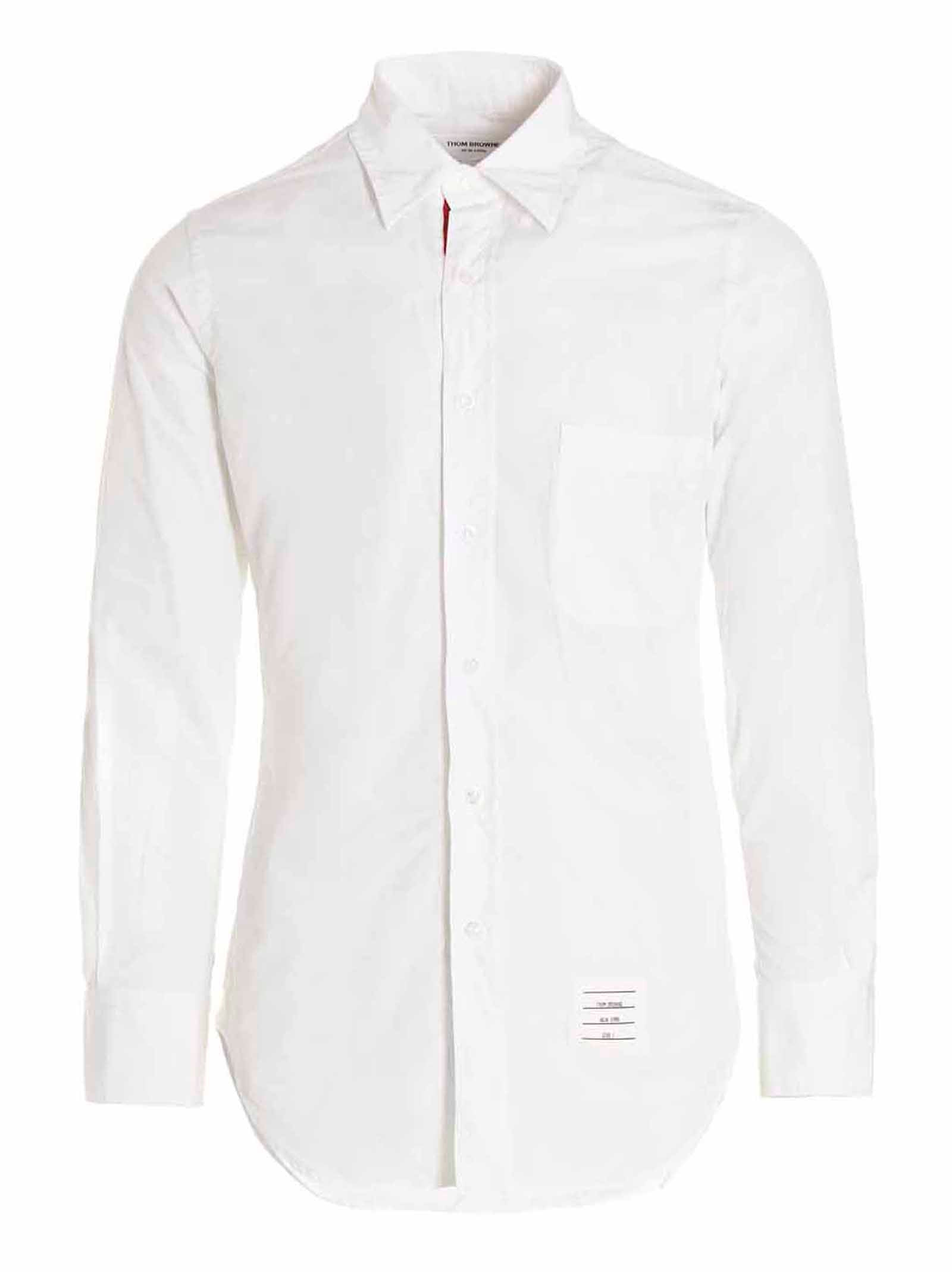 Thom Browne-Cotton Shirt Camicie Bianco-Uomo