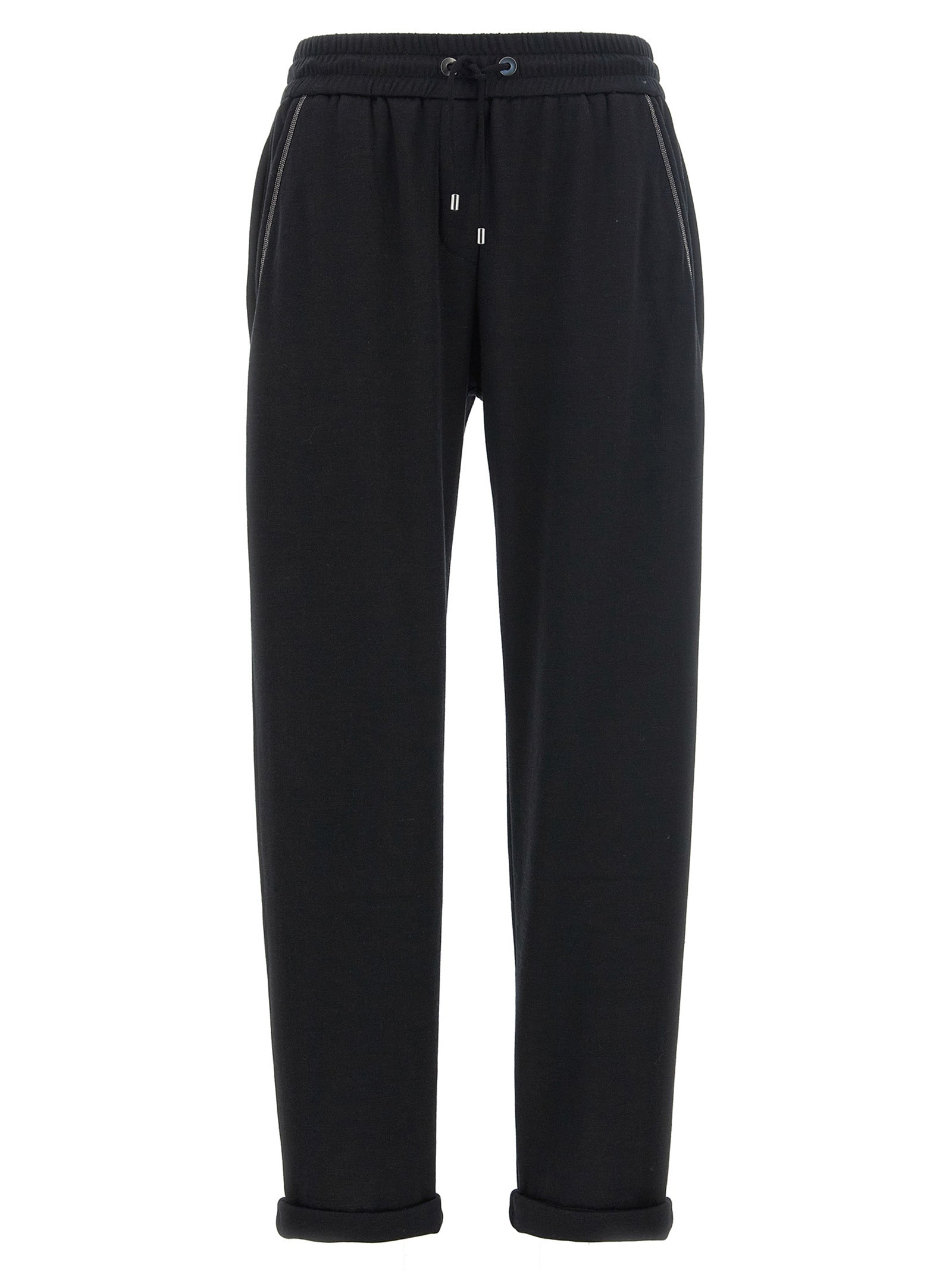 Brunello Cucinelli-Monile Pantaloni Nero-Donna