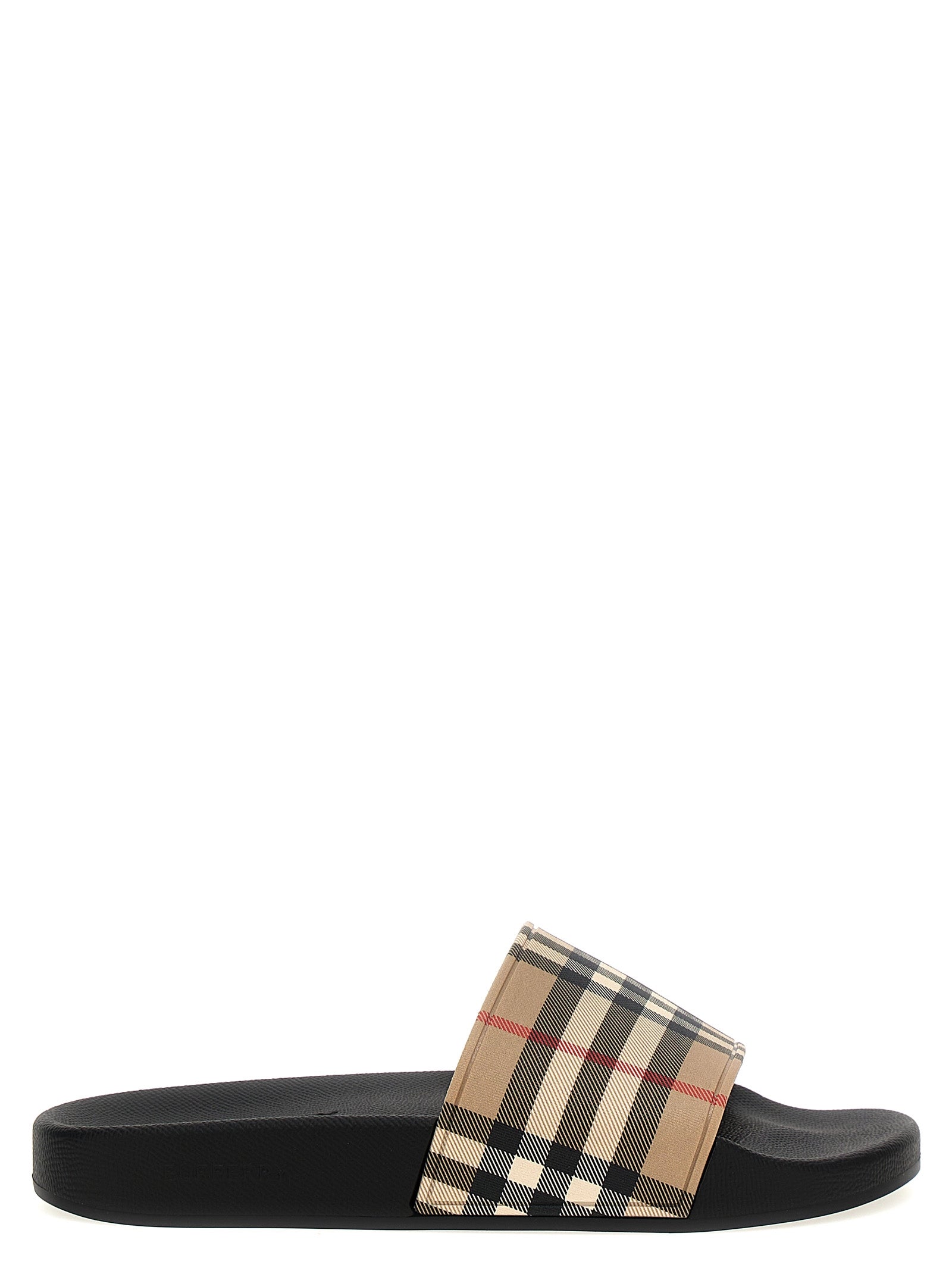 Burberry-Slide Check Sandali Multicolor-Donna