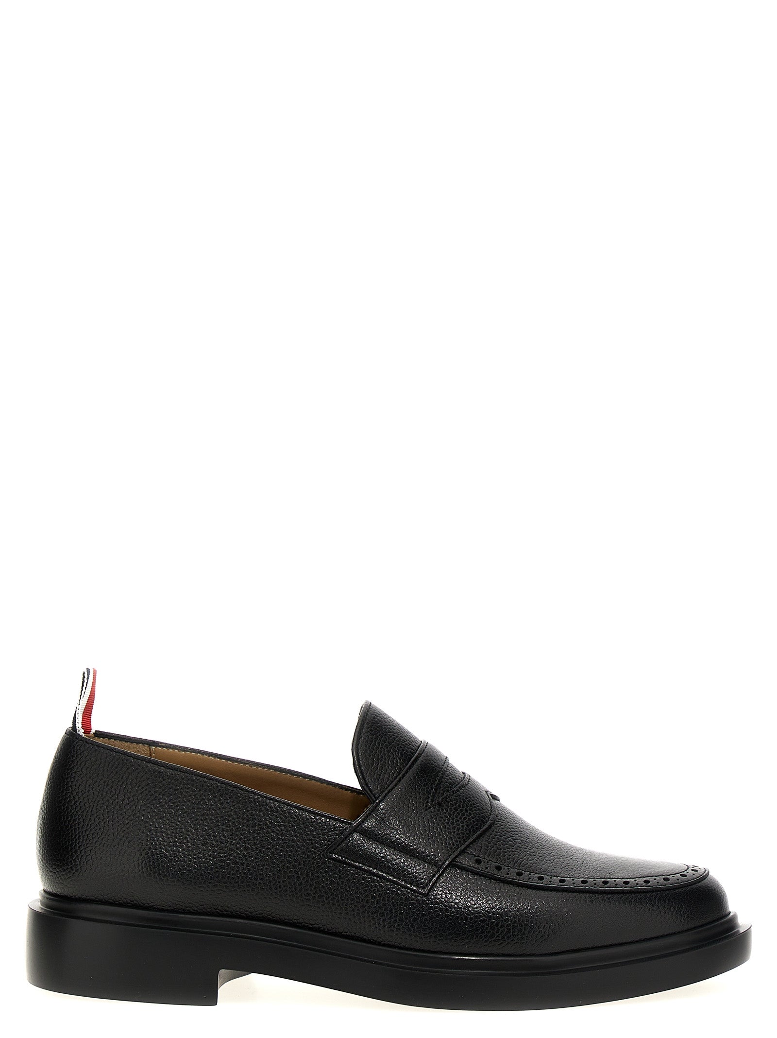 Thom Browne-Penny Flat Shoes Nero-Uomo