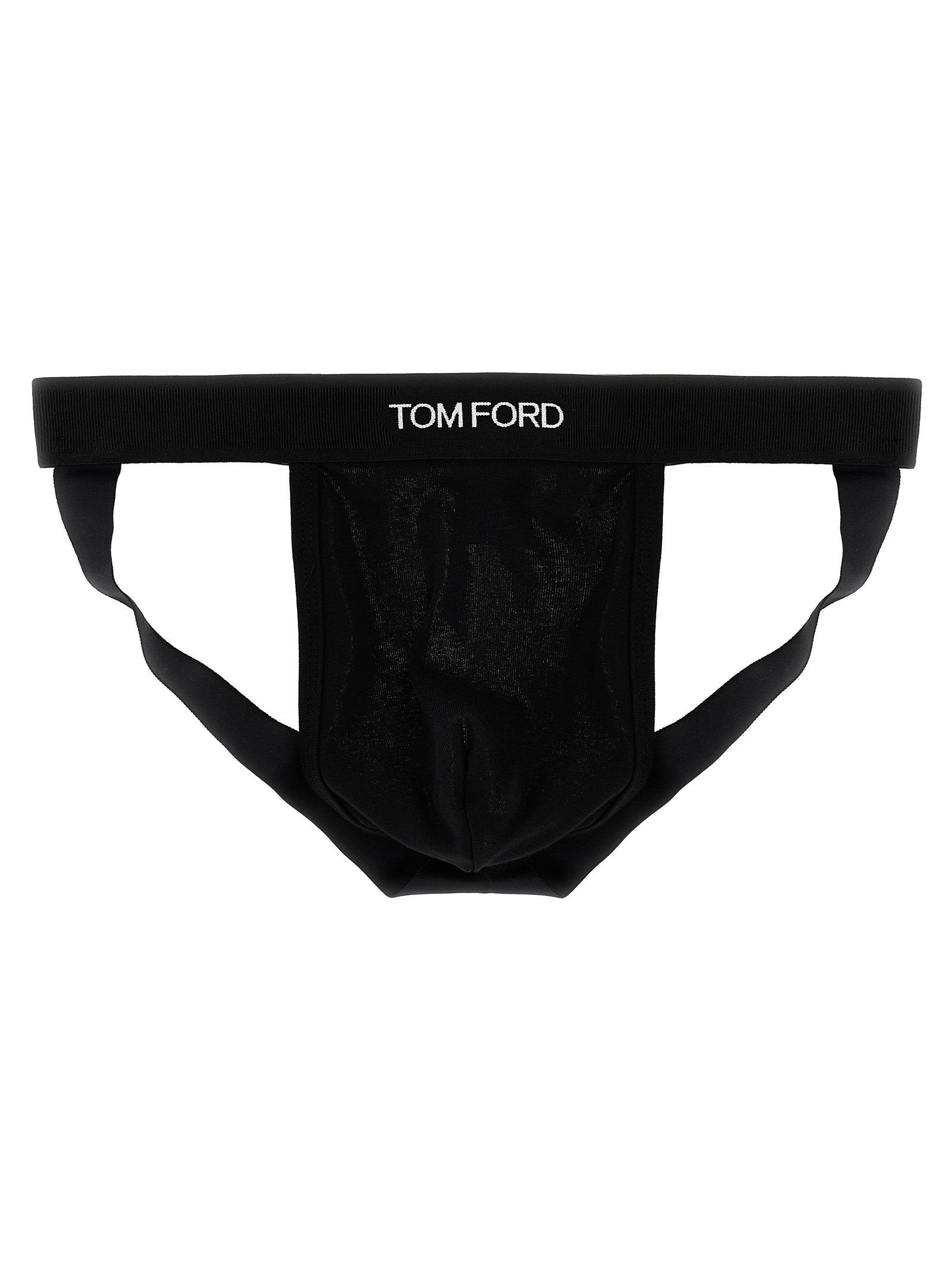 Tom Ford-Logo Briefs Intimo Nero-Uomo