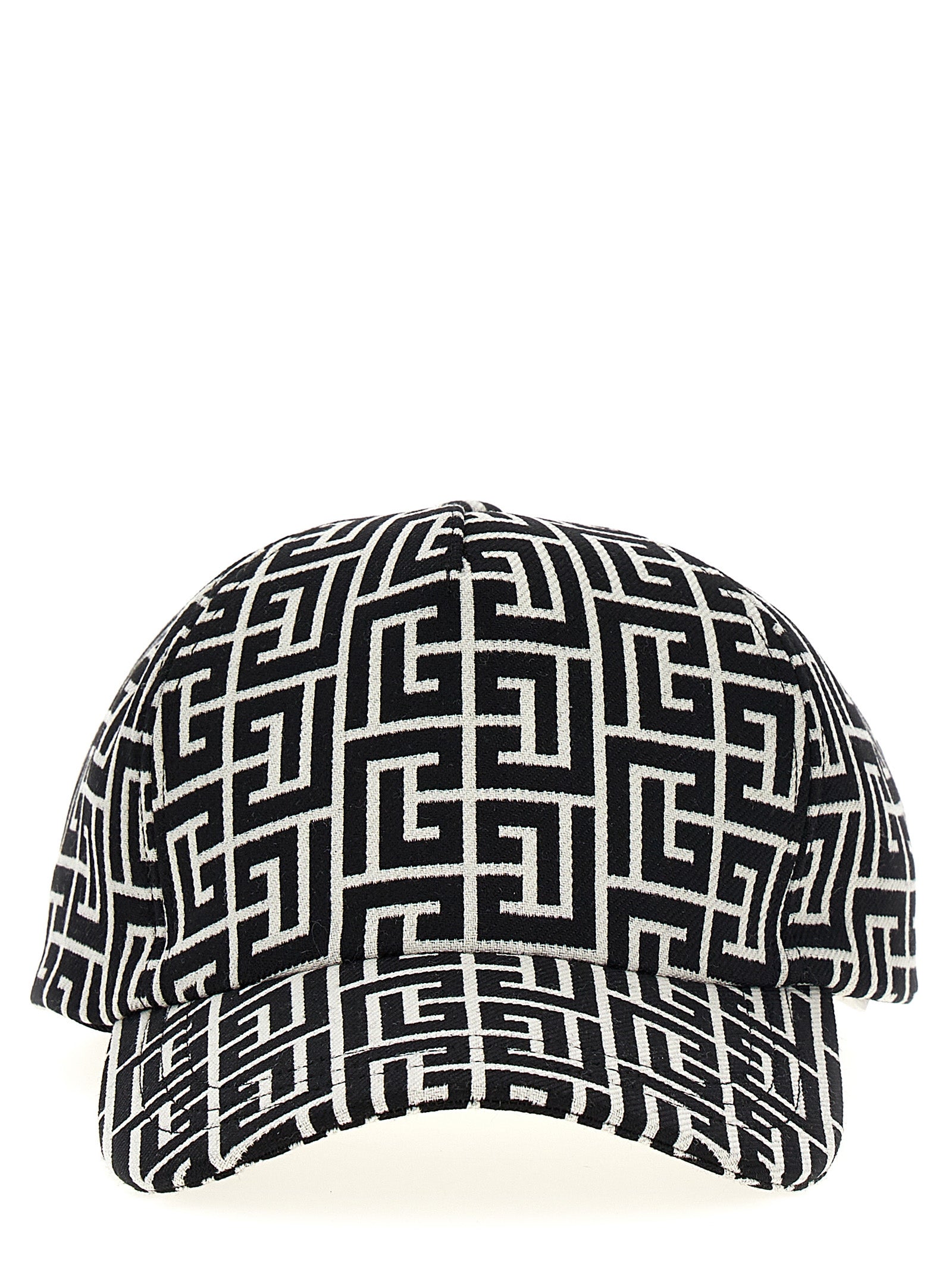 Balmain-Monogram Cappelli Bianco/Nero-Uomo