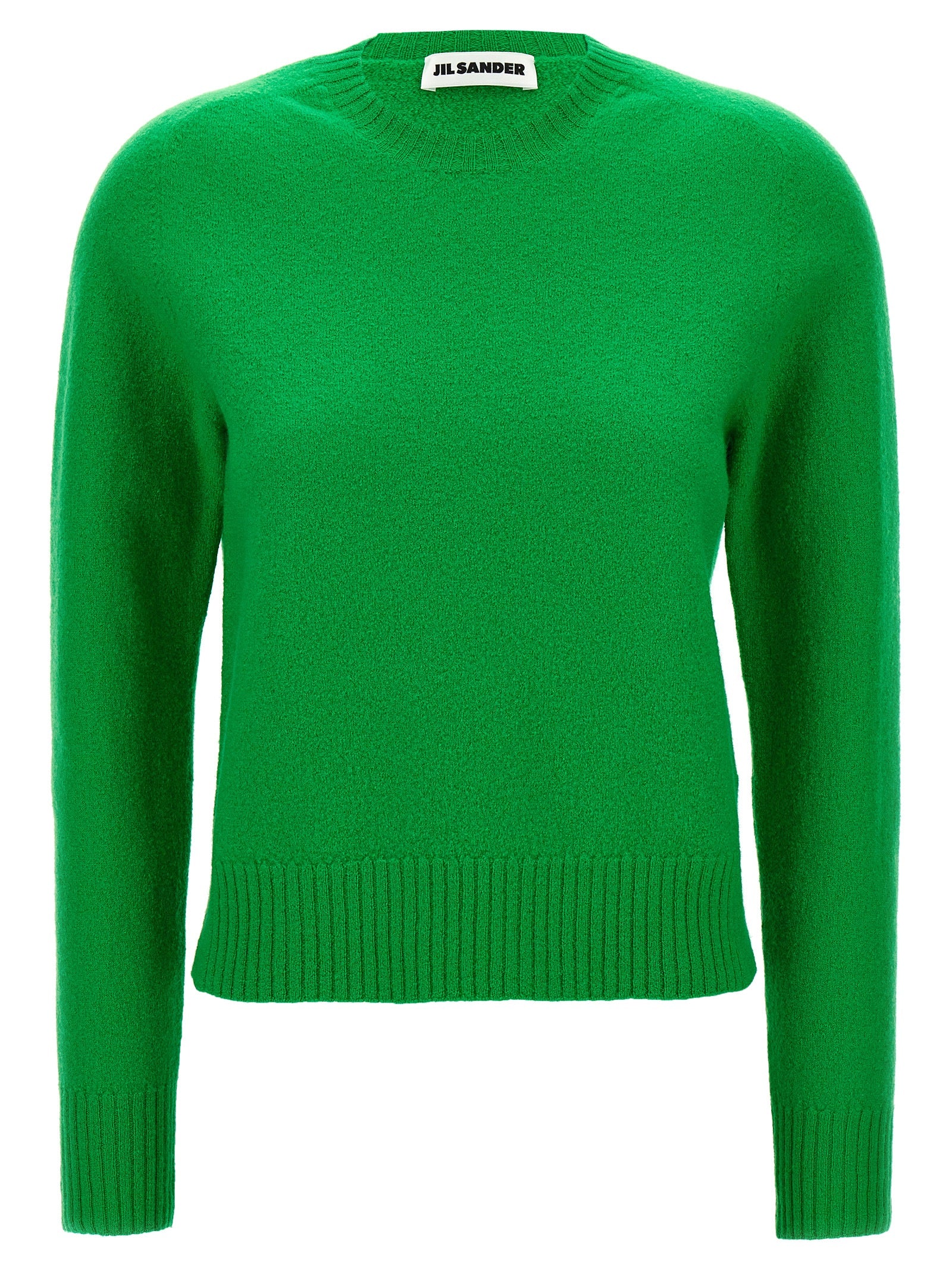 Jil Sander-Wool Sweater Maglioni Verde-Donna