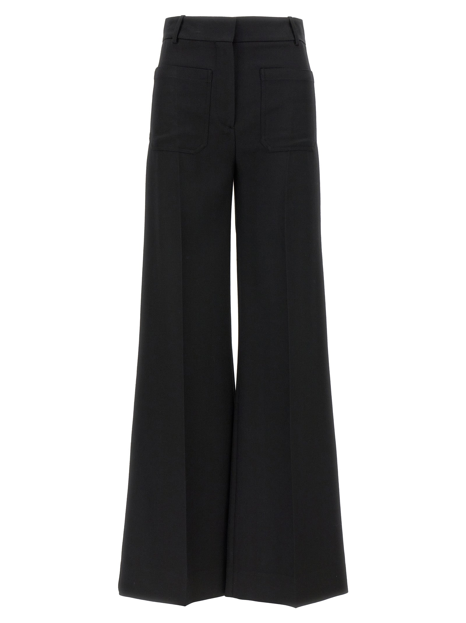 Victoria Beckham-Alina Pantaloni Nero-Donna