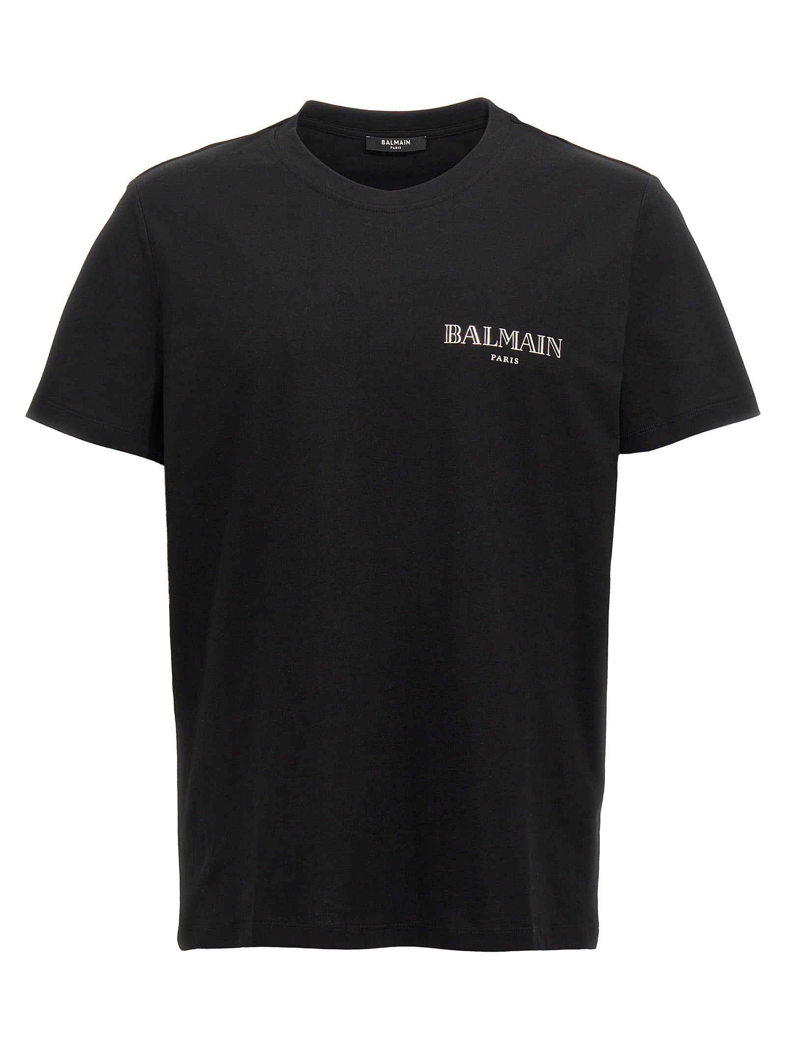 Balmain-Silver Balmain Vintage T Shirt Nero-Uomo