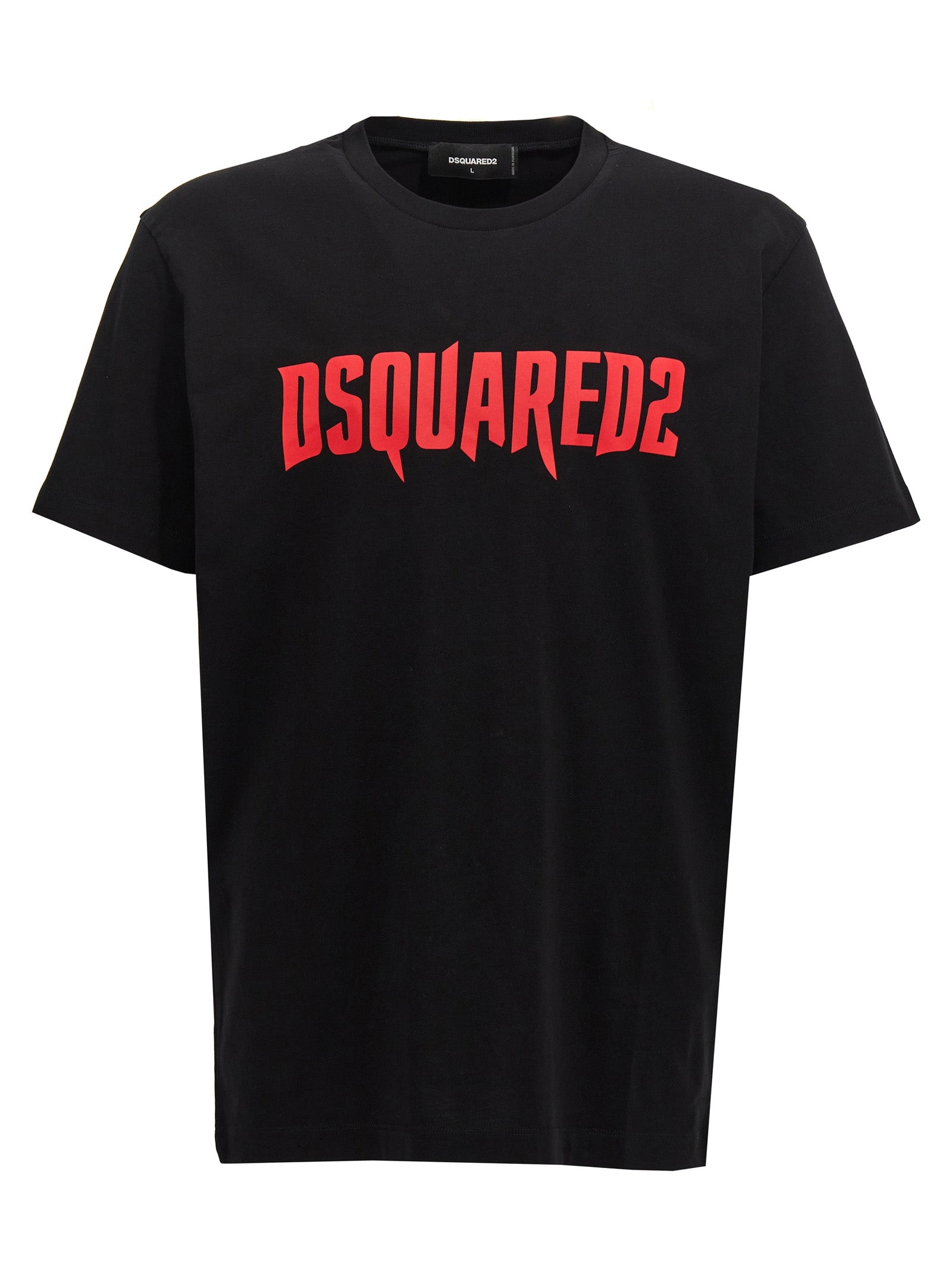 Dsquared2-Logo Print T Shirt Nero-Uomo