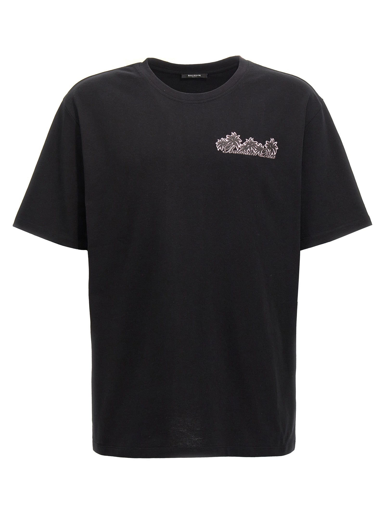 Balmain-Balmain Club T Shirt Nero-Uomo