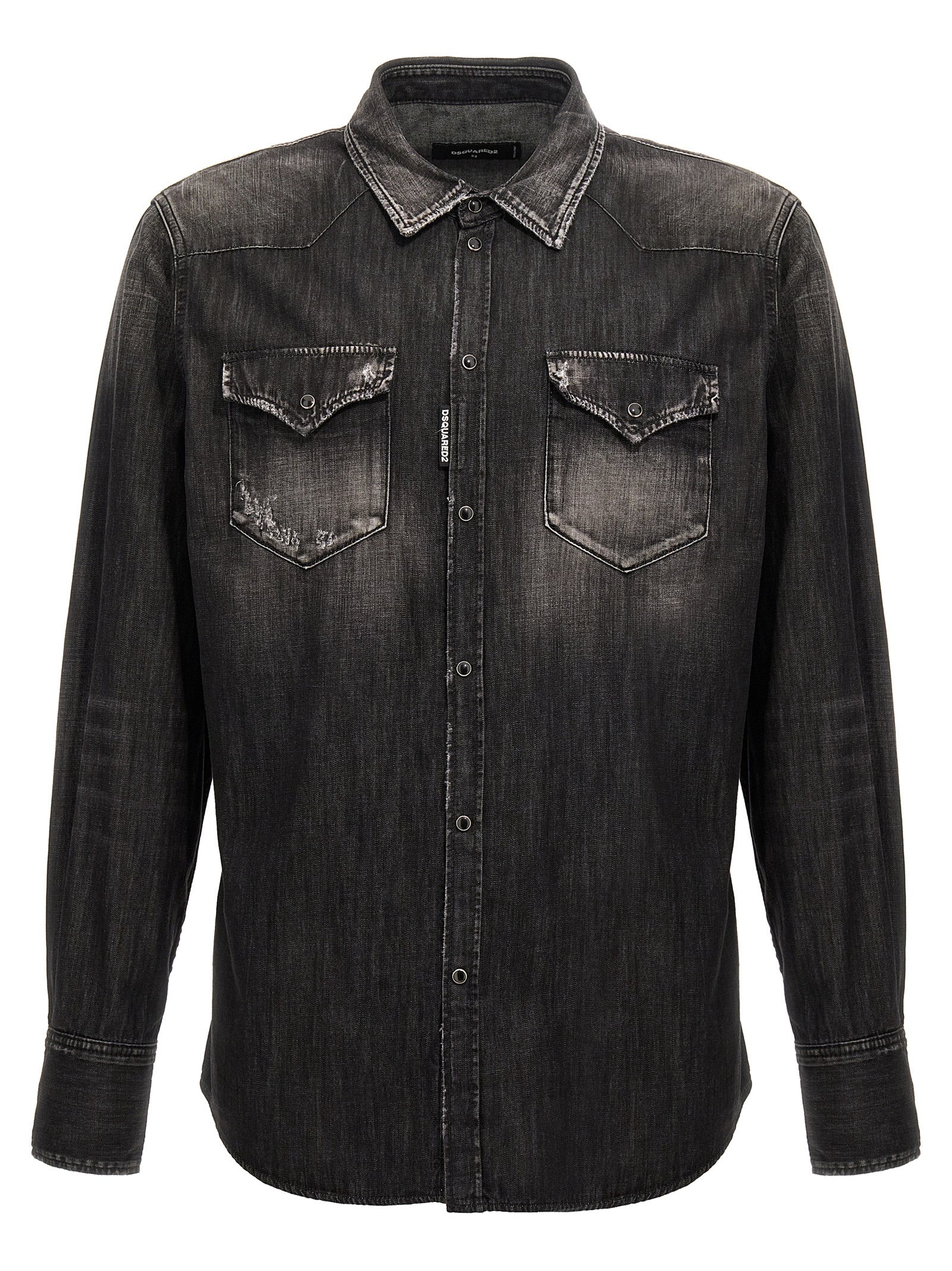 Dsquared2-Classic Western Camicie Nero-Uomo