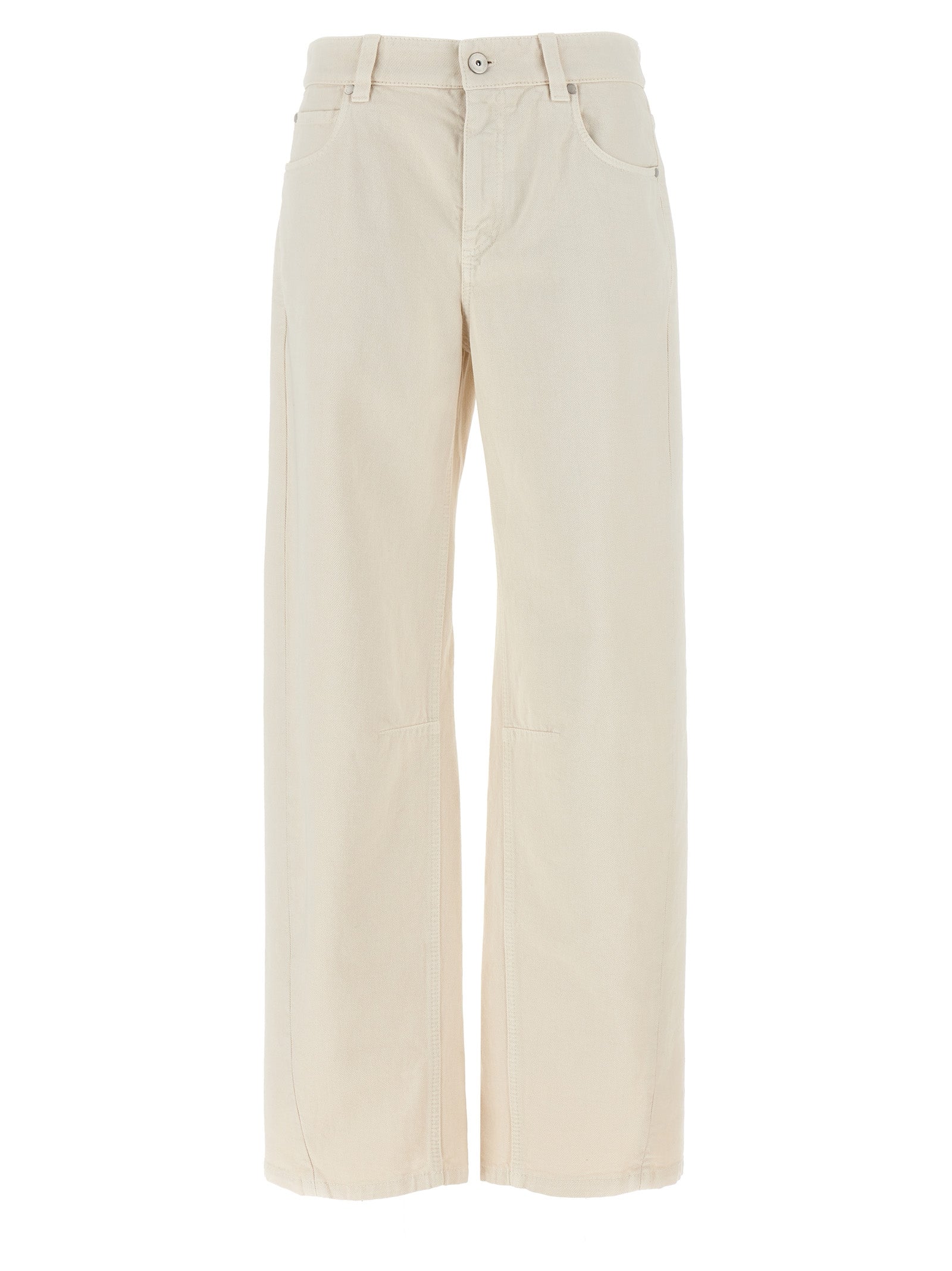 Brunello Cucinelli-Dyed Jeans Beige-Donna