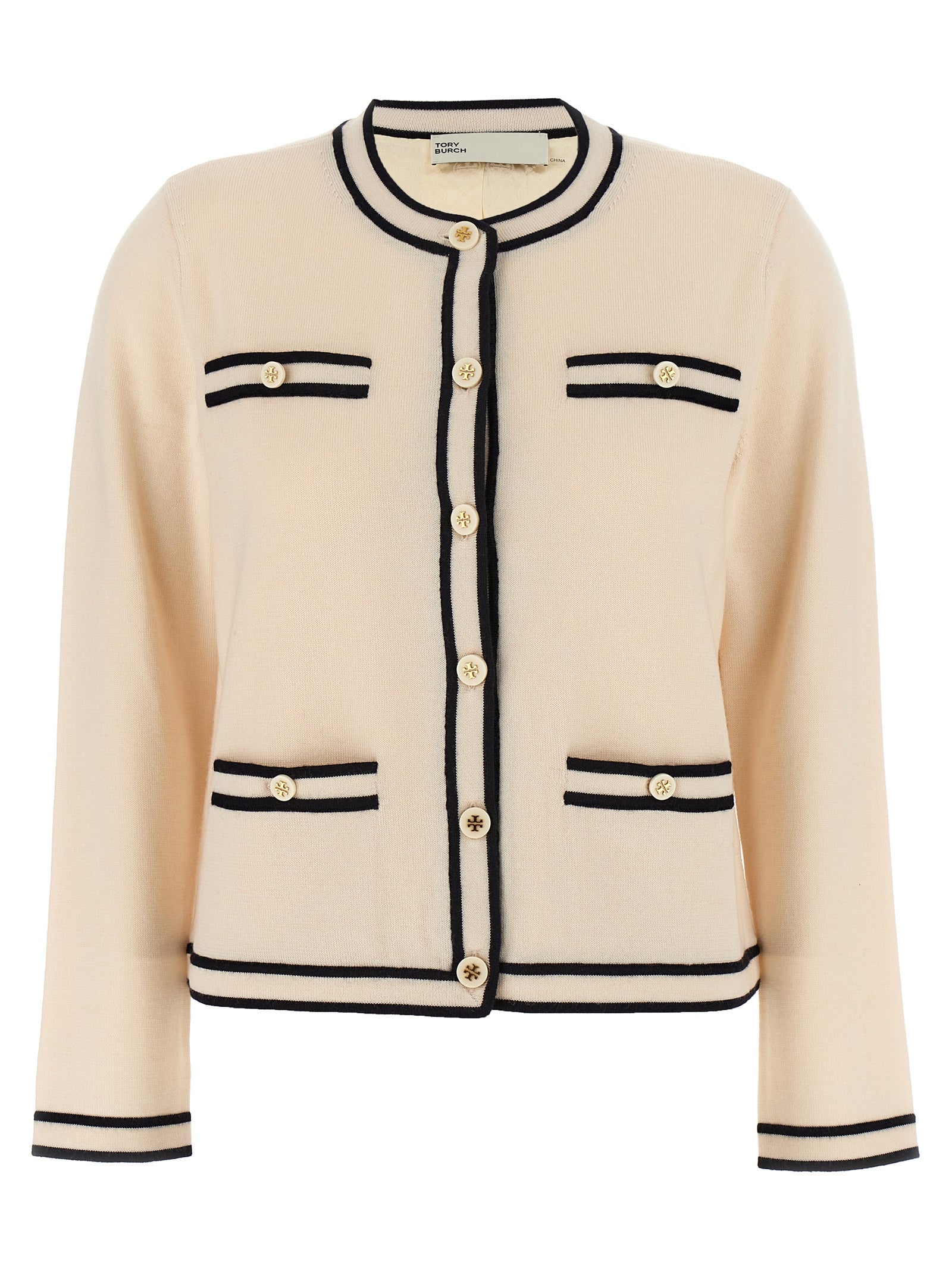 Tory Burch-Kendra Maglioni Bianco-Donna