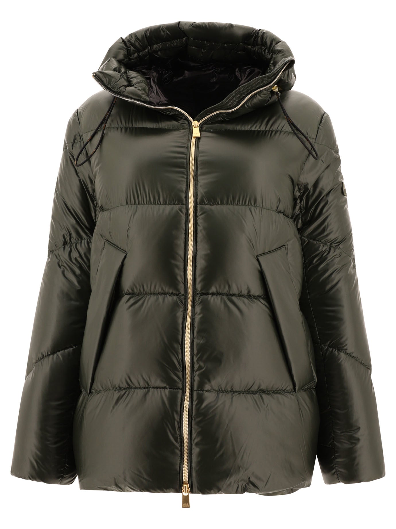 Tatras-Down Jacket With Contrasting Interior Giacche Verde-Donna