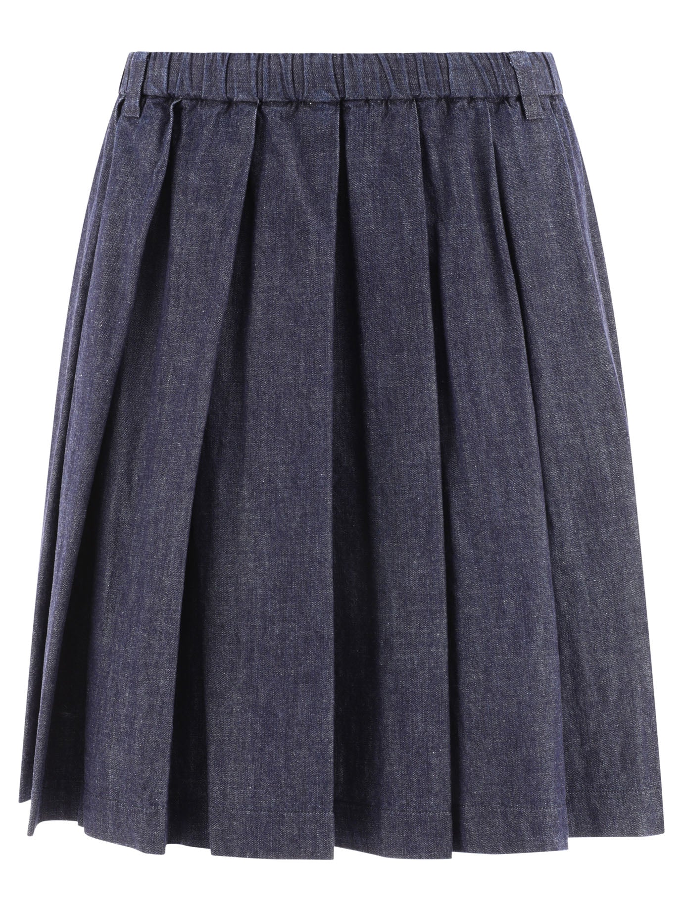 Aspesi-Pleated Skirt Gonne Blu-Donna