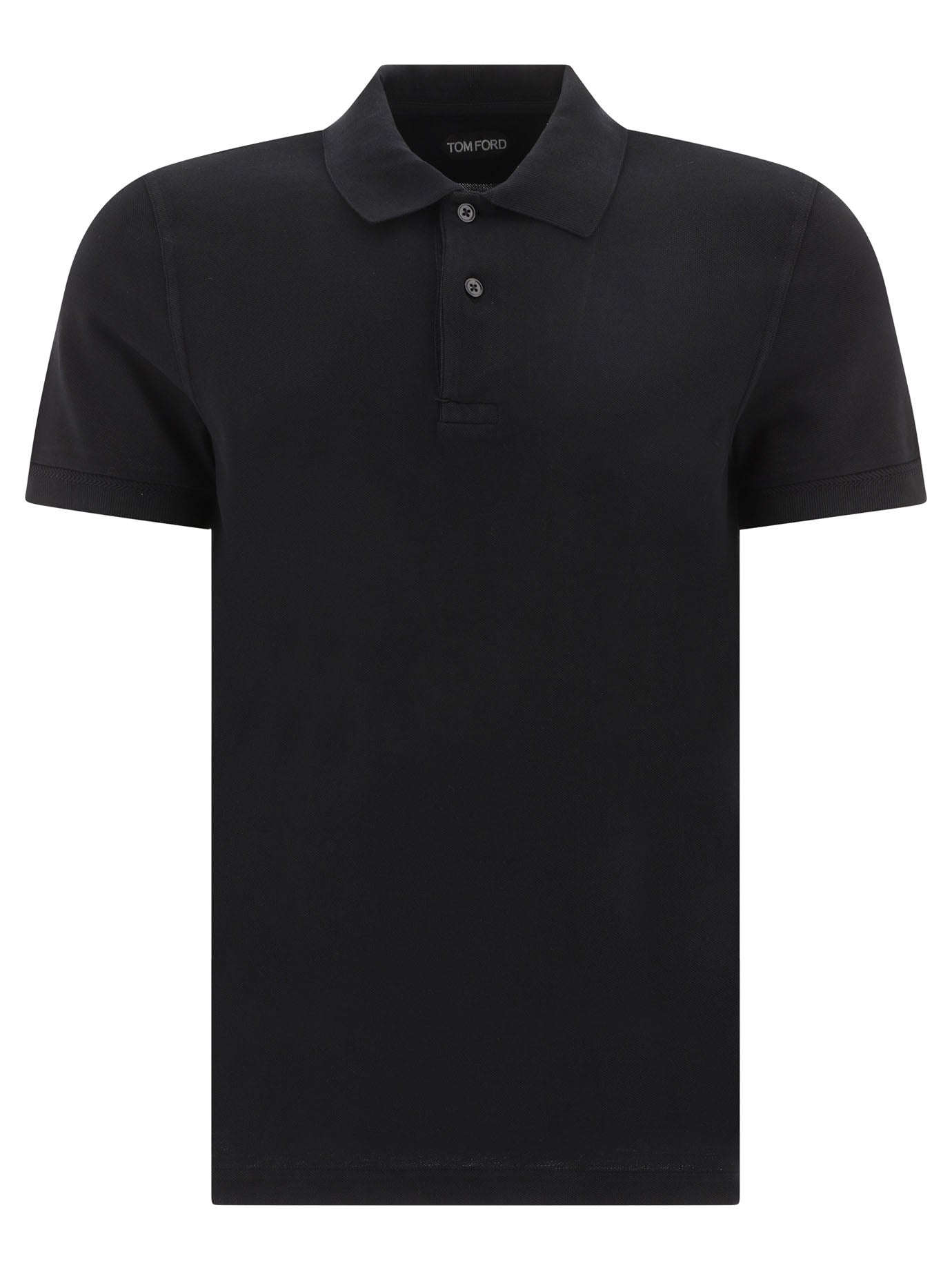 Tom Ford-Tennis Polo Shirts Nero-Uomo