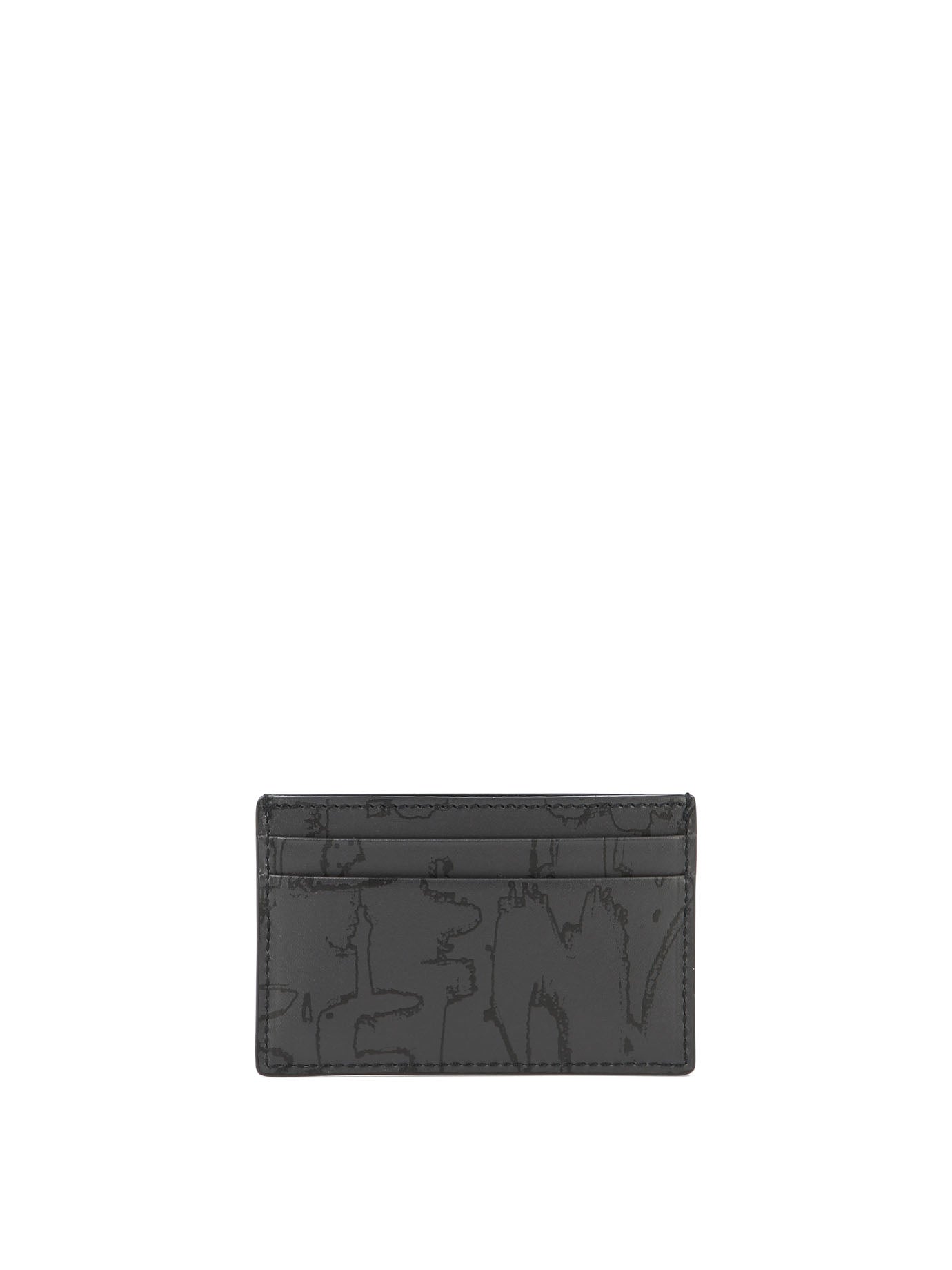 Alexander Mcqueen-Graffiti Mcqueen Wallets & Card Holders Nero-Uomo